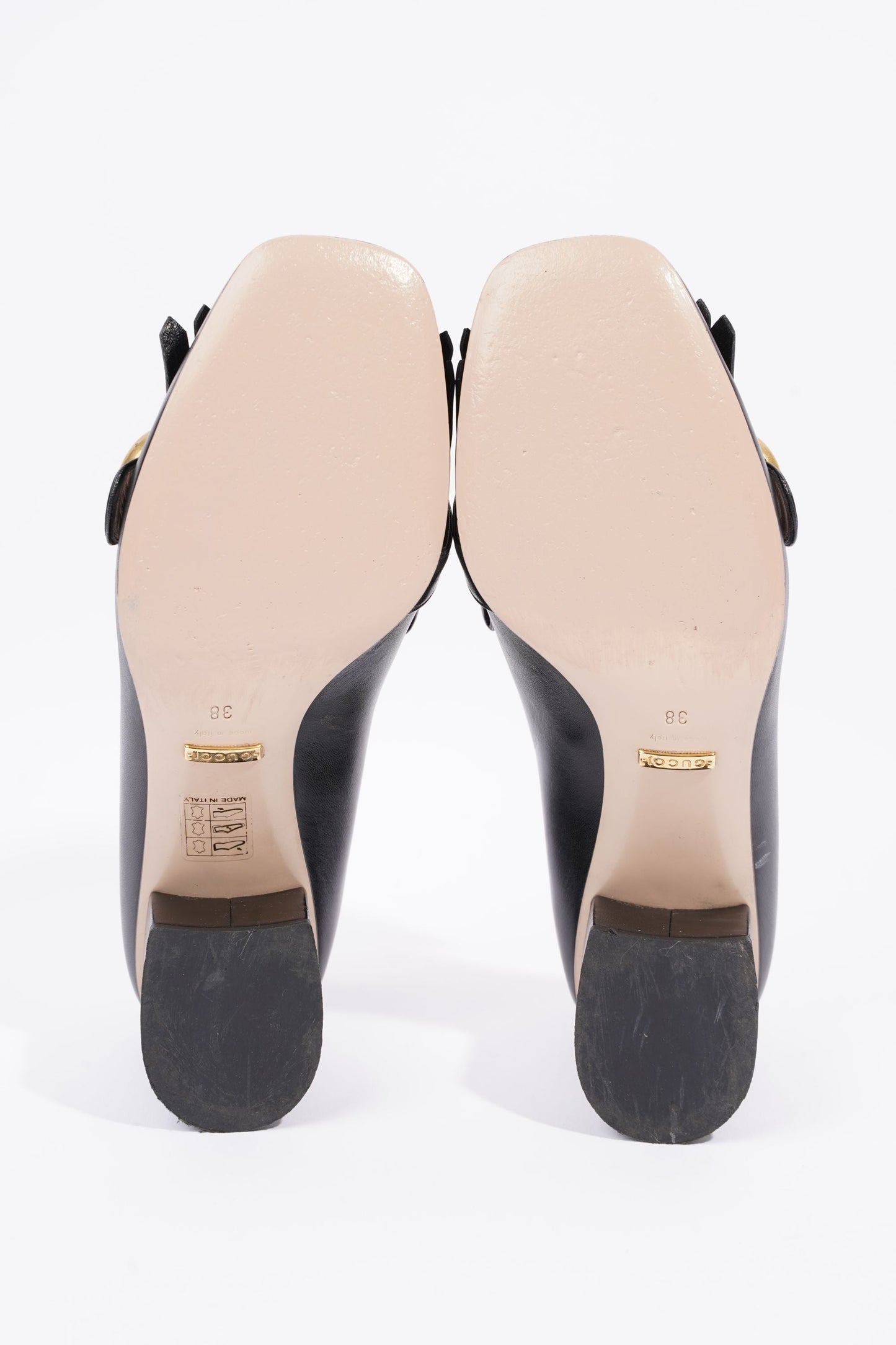 Gucci Womens Marmont Fringed Mule Black / Gold EU 38 / UK 5
