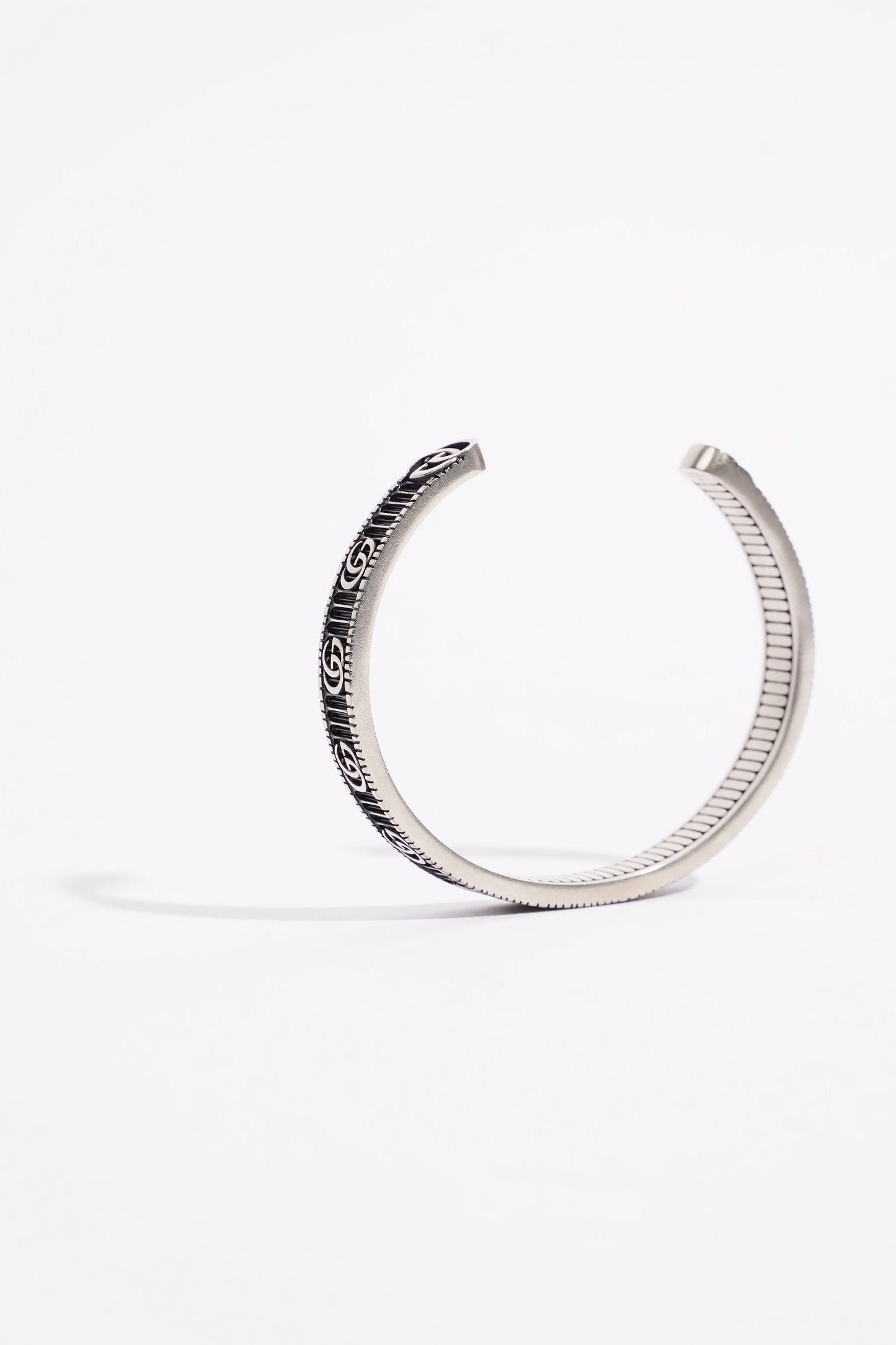 Gucci Double G Cuff Bracelet Sterling Silver