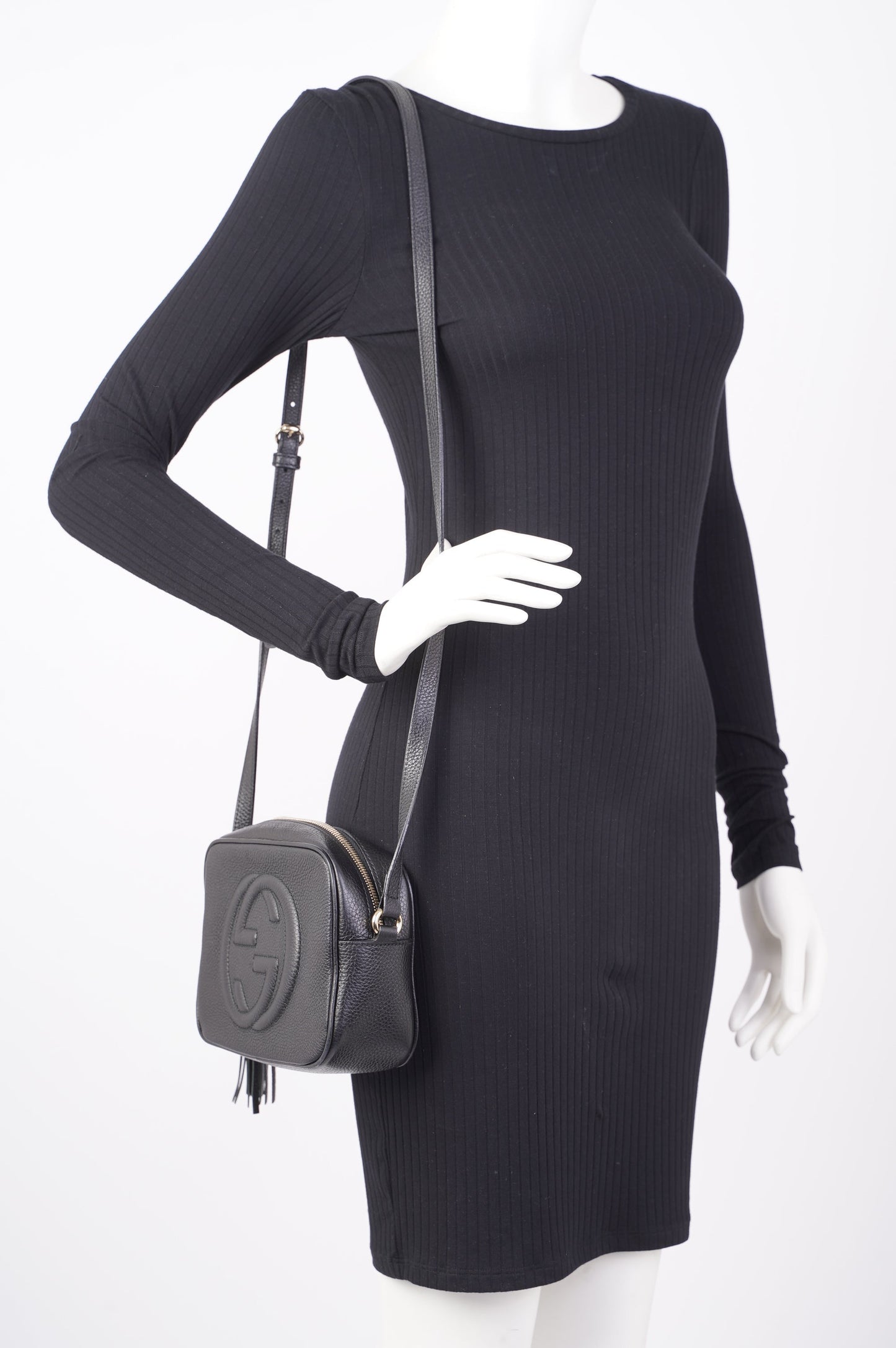 Gucci Womens Soho Bag Black Leather Small
