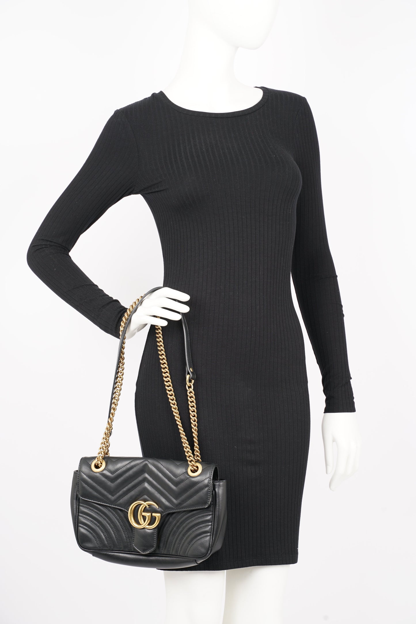 Gucci GG Marmont Bag Black Leather Small