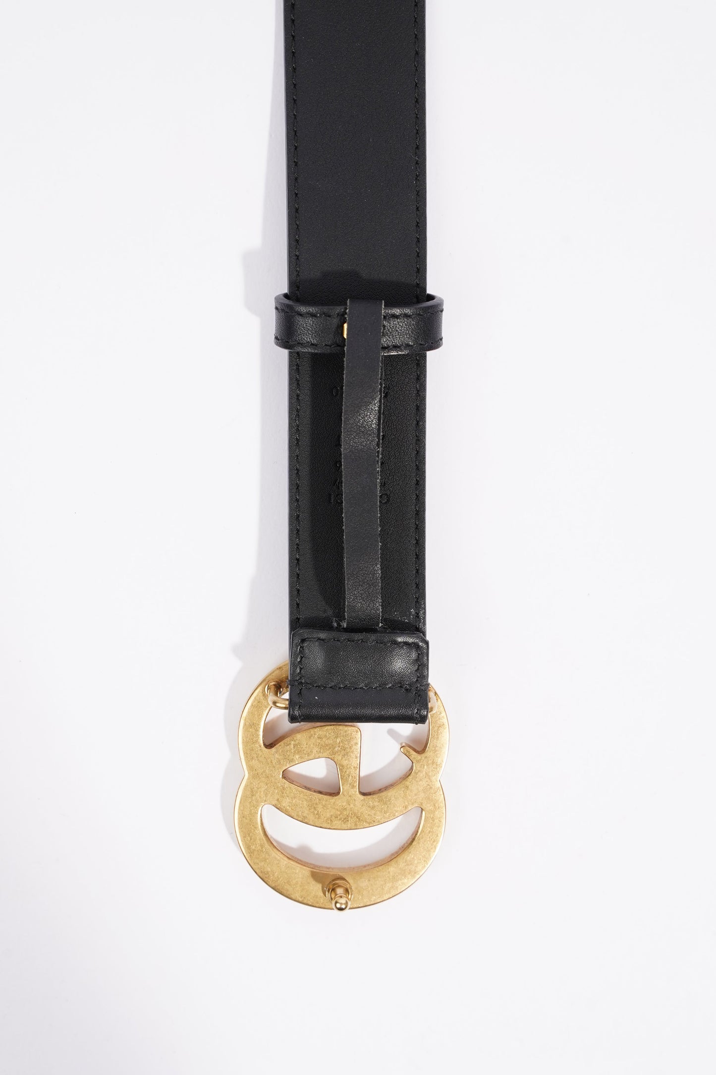 Gucci Womens Marmont GG Belt Black Leather 75cm - 30"