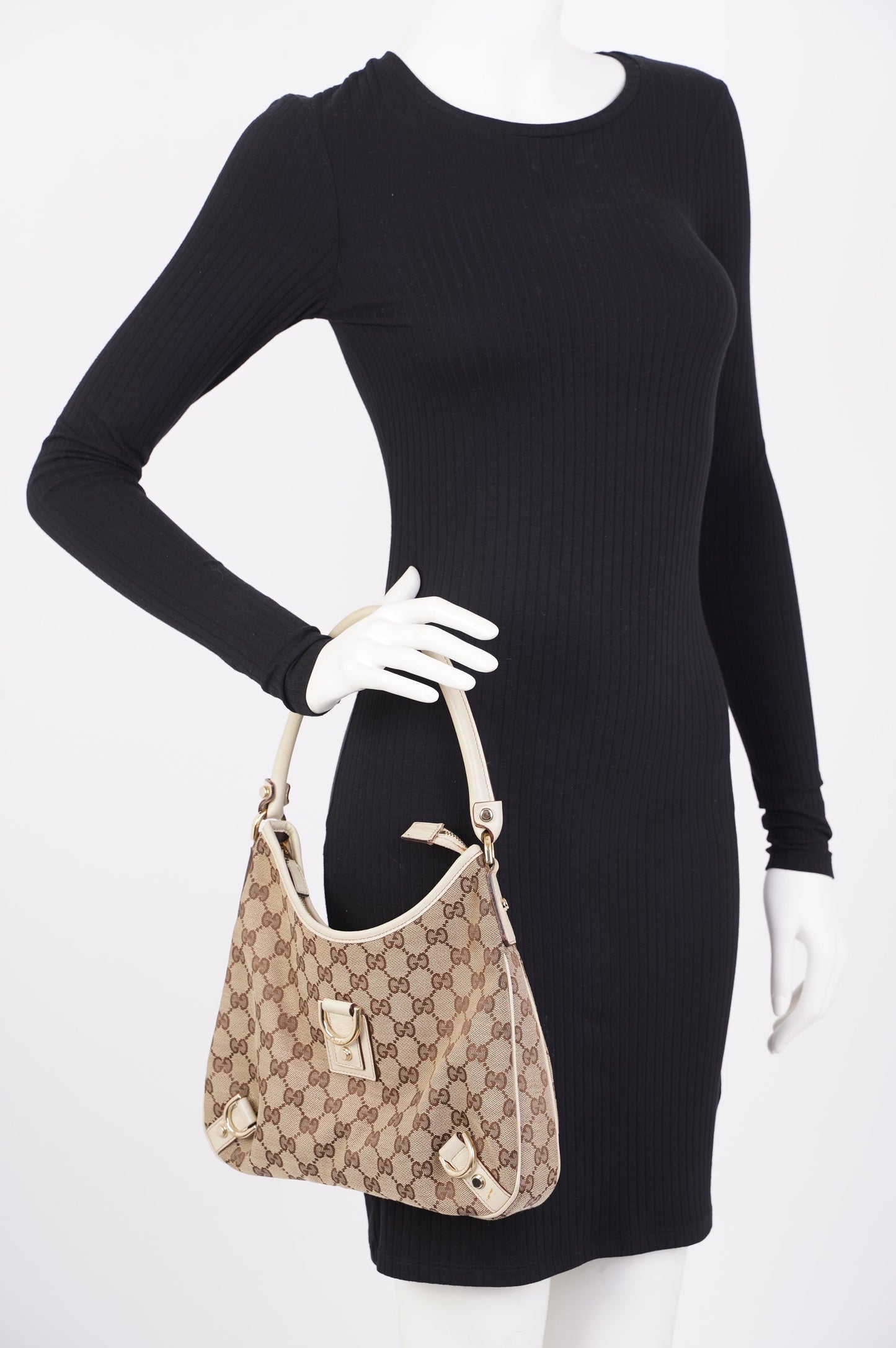 Gucci Hobo Bag Beige Canvas