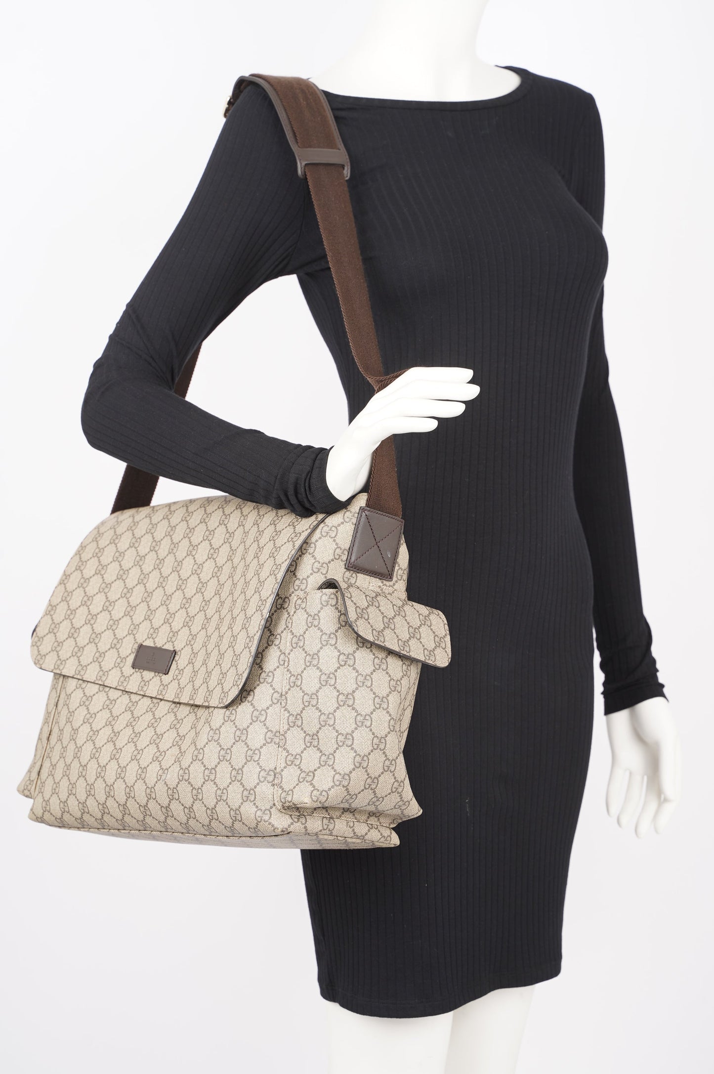 Gucci Womens Changing Bag Brown Canvas