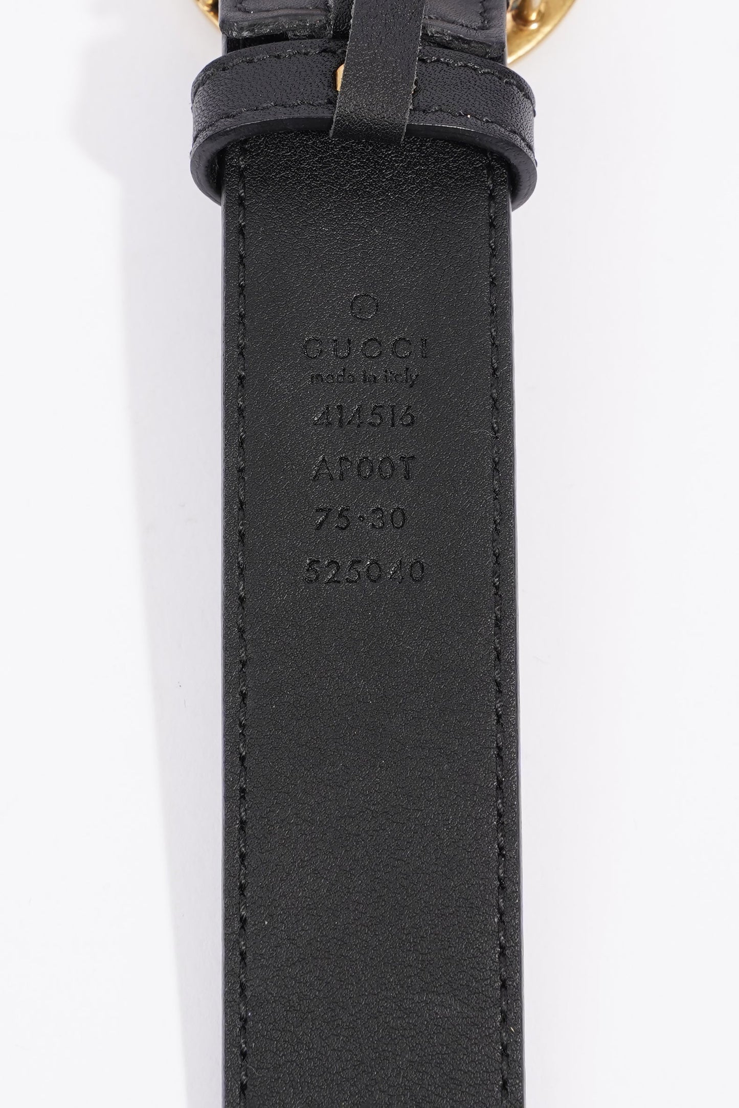 Gucci Womens Marmont GG Belt Black Leather 75cm - 30"