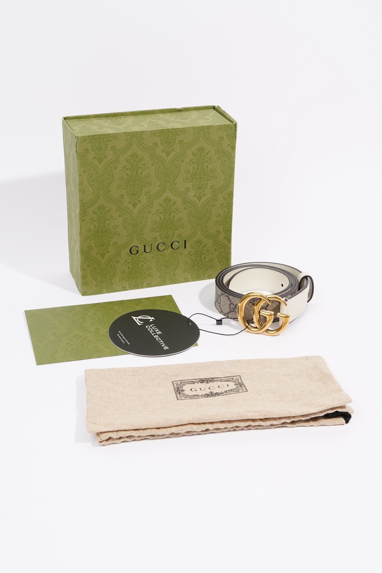 Gucci Marmont Buckle Belt Canvas Leather 95cm - 38"