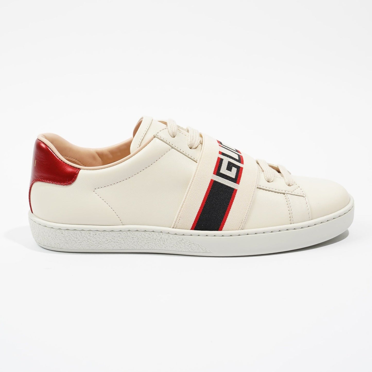 Gucci Womens Ace Stripe White / Red EU 37 / UK 4