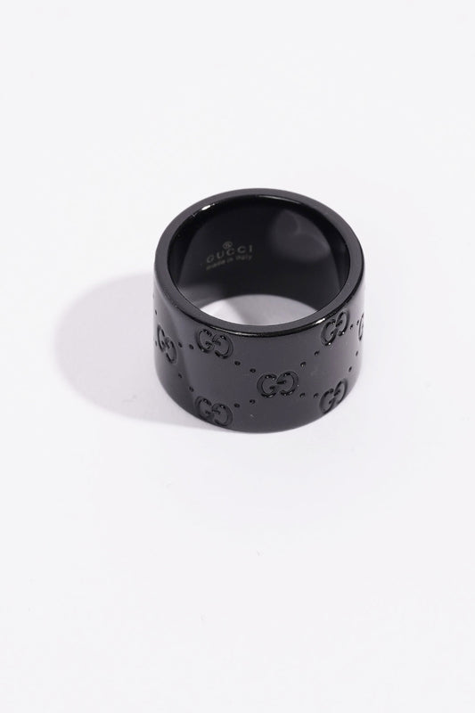 Gucci Icon Ring Black Base Metal 55