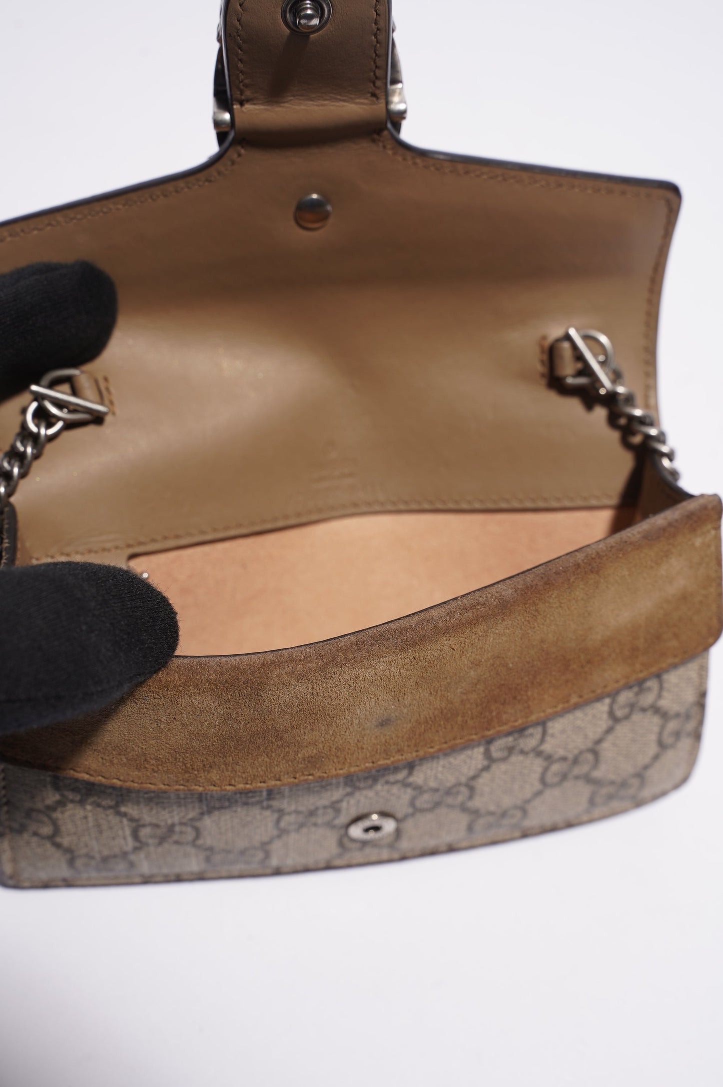 Gucci Womens Dionysus Bag Supreme Canvas Super Mini