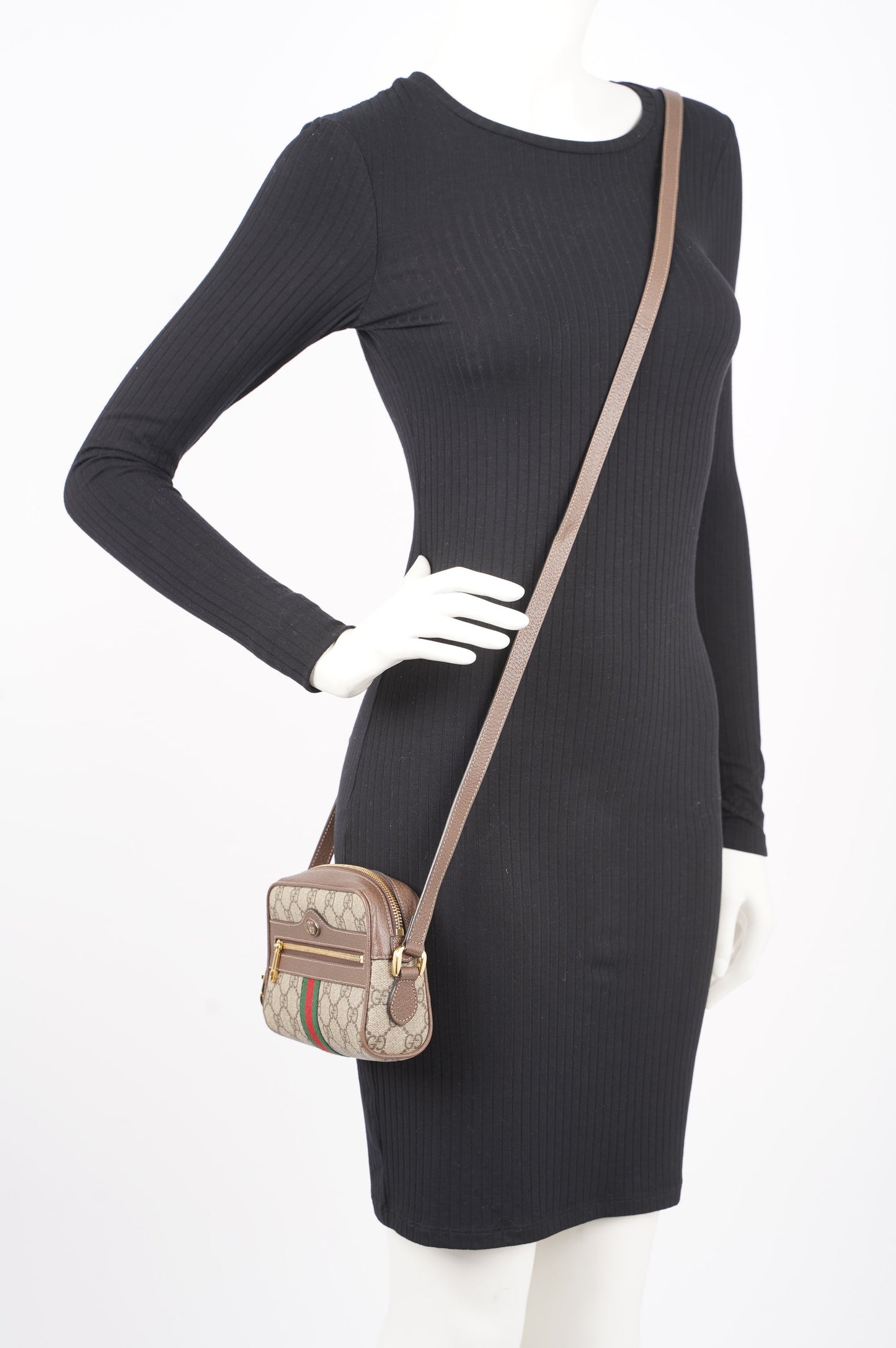 Gucci Womens Ophidia GG Mini Bag Supreme / Brown