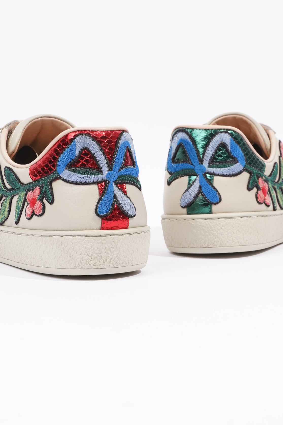 Gucci Mens Ace Floral Off White / Multi EU 40.5 / UK 6.5