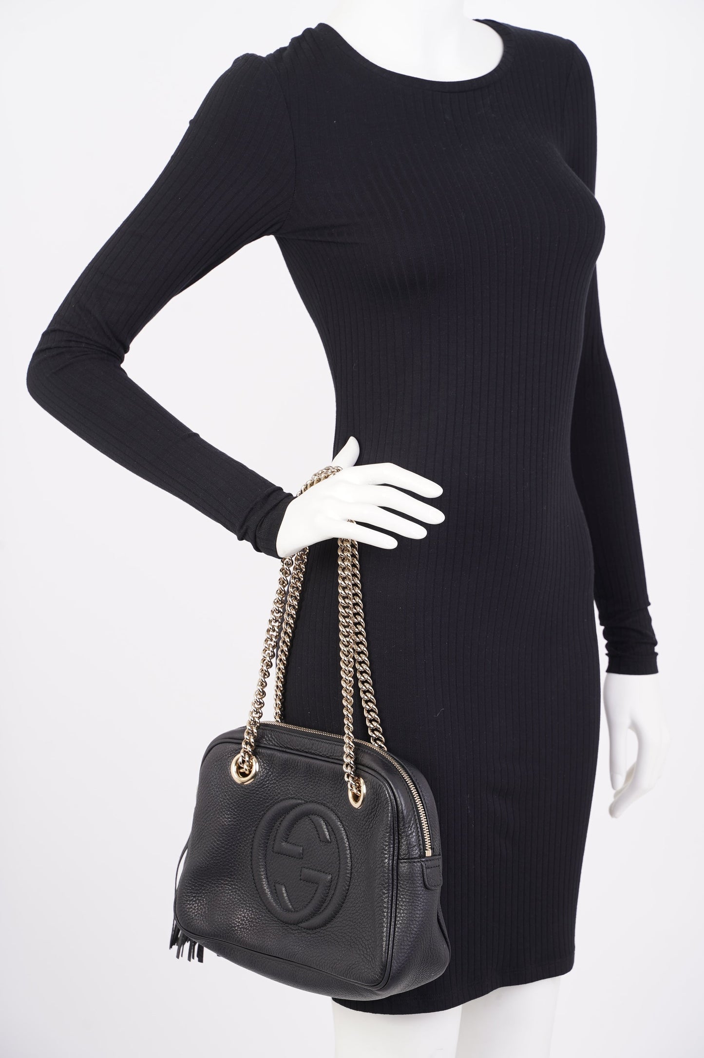 Gucci Soho Chain Bag Black Leather Medium