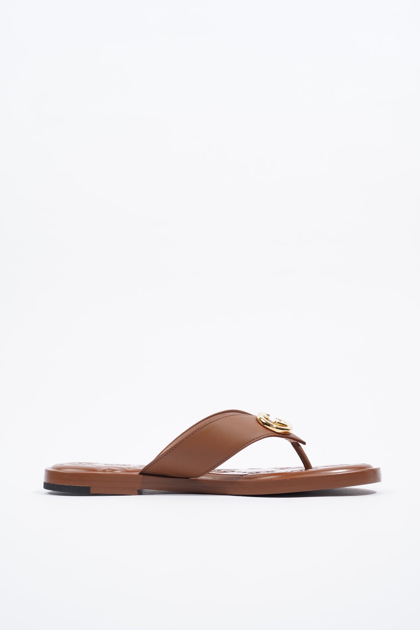 Gucci Interlocking G Thong Brown EU 37.5 / UK 4.5