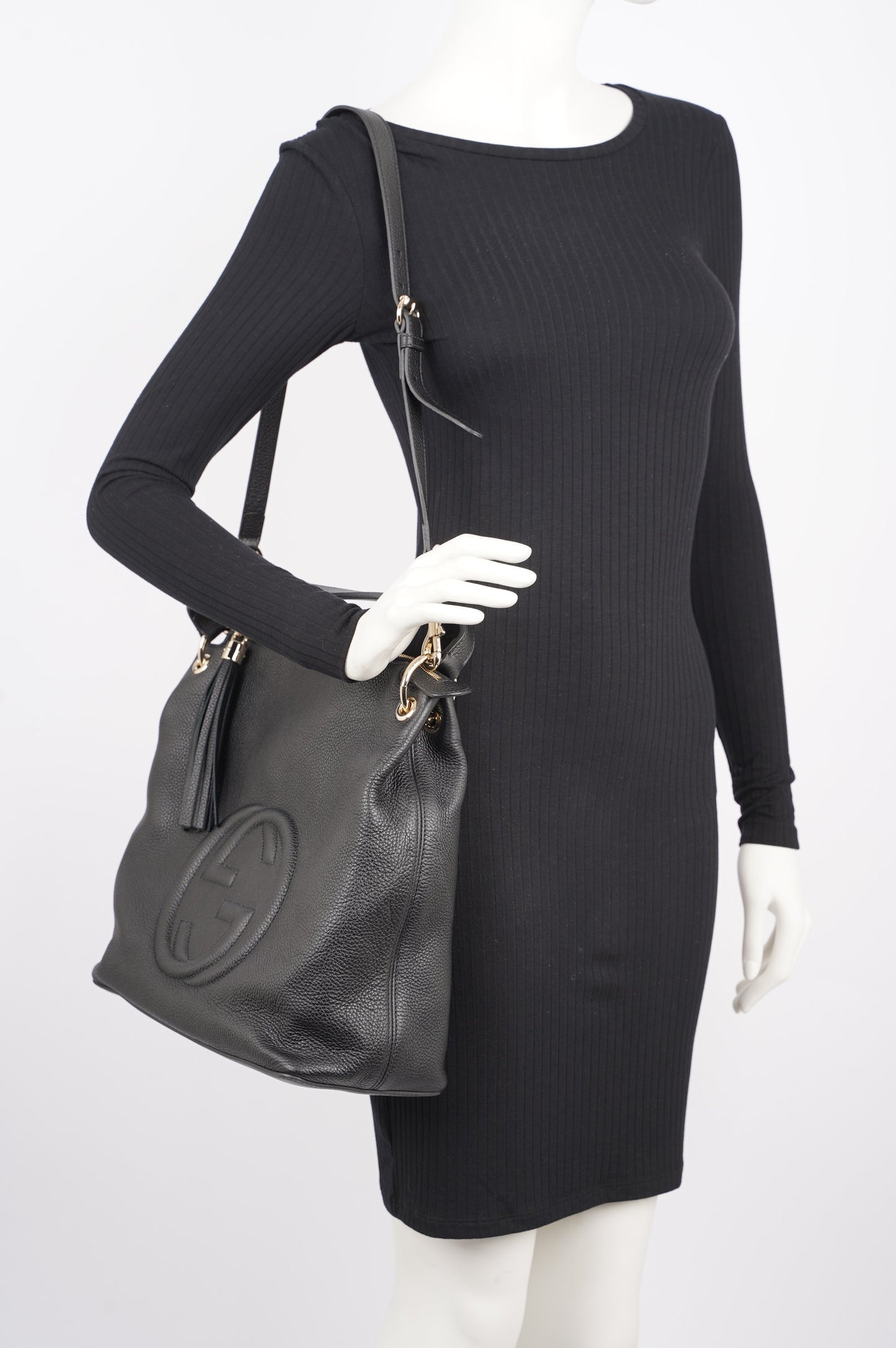 Gucci Womens Soho Shoulder Bag Black