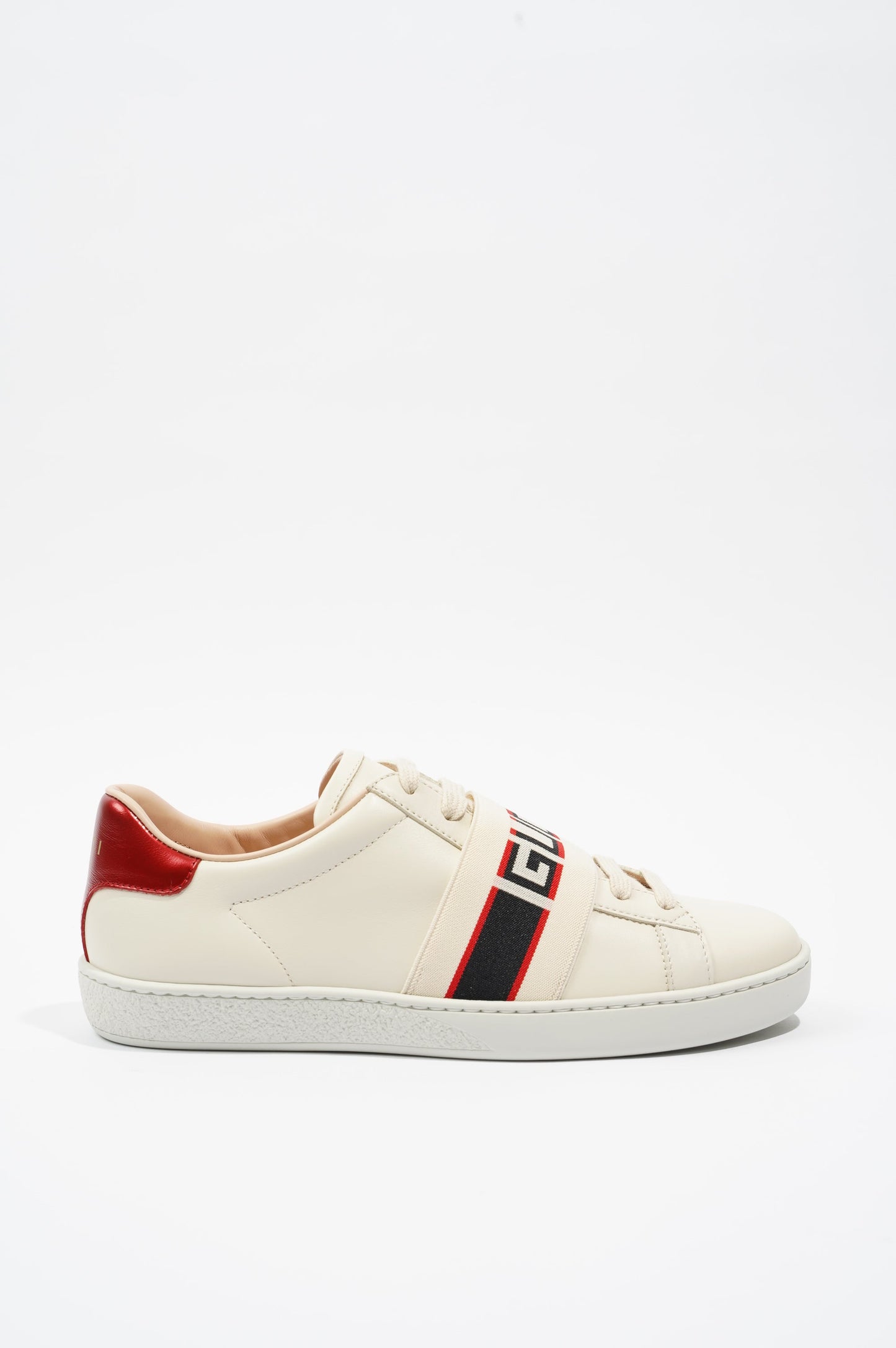 Gucci Womens Ace Stripe White / Red EU 37 / UK 4