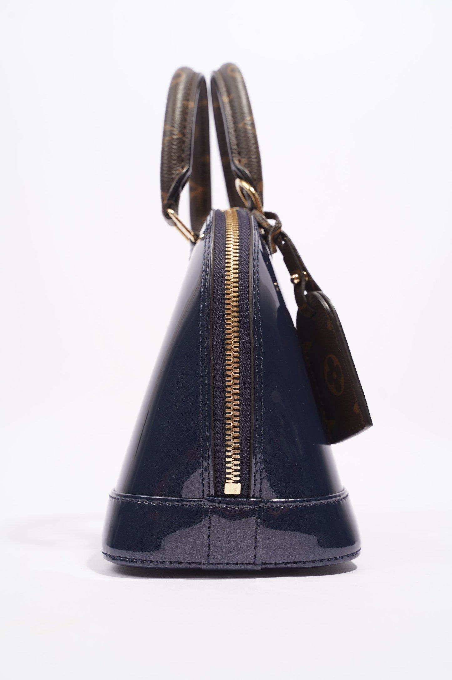 Louis Vuitton Alma Marine Bag Blue Vernis / Canvas BB