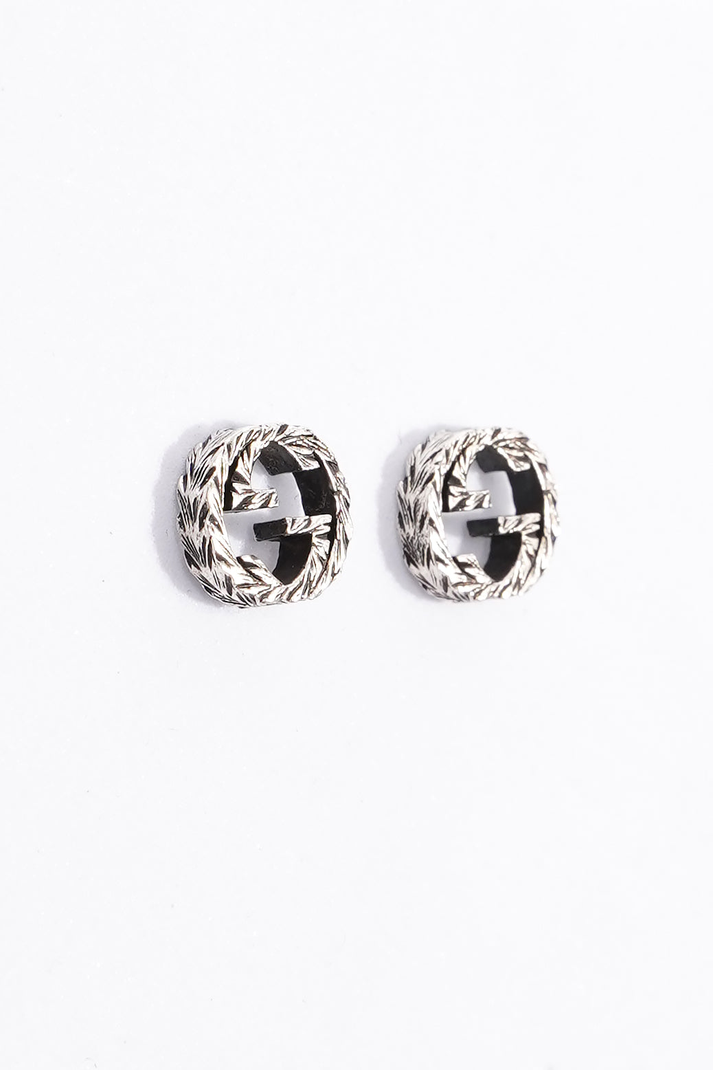 Gucci Interlocking Earrings Sterling Silver