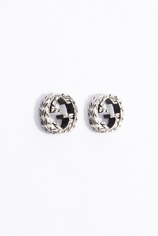Gucci Interlocking Earrings Sterling Silver