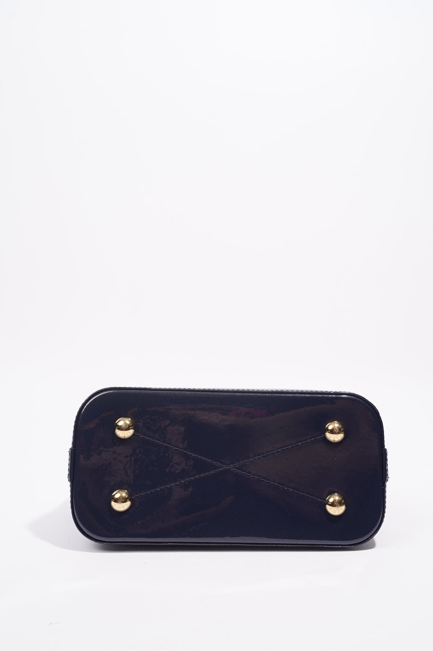 Louis Vuitton Alma Marine Bag Blue Vernis / Canvas BB