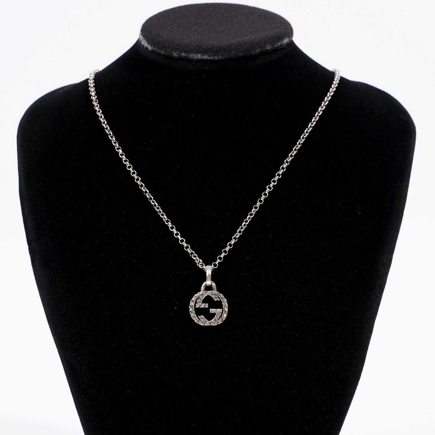 Gucci Interlocking G Necklace Sterling Silver