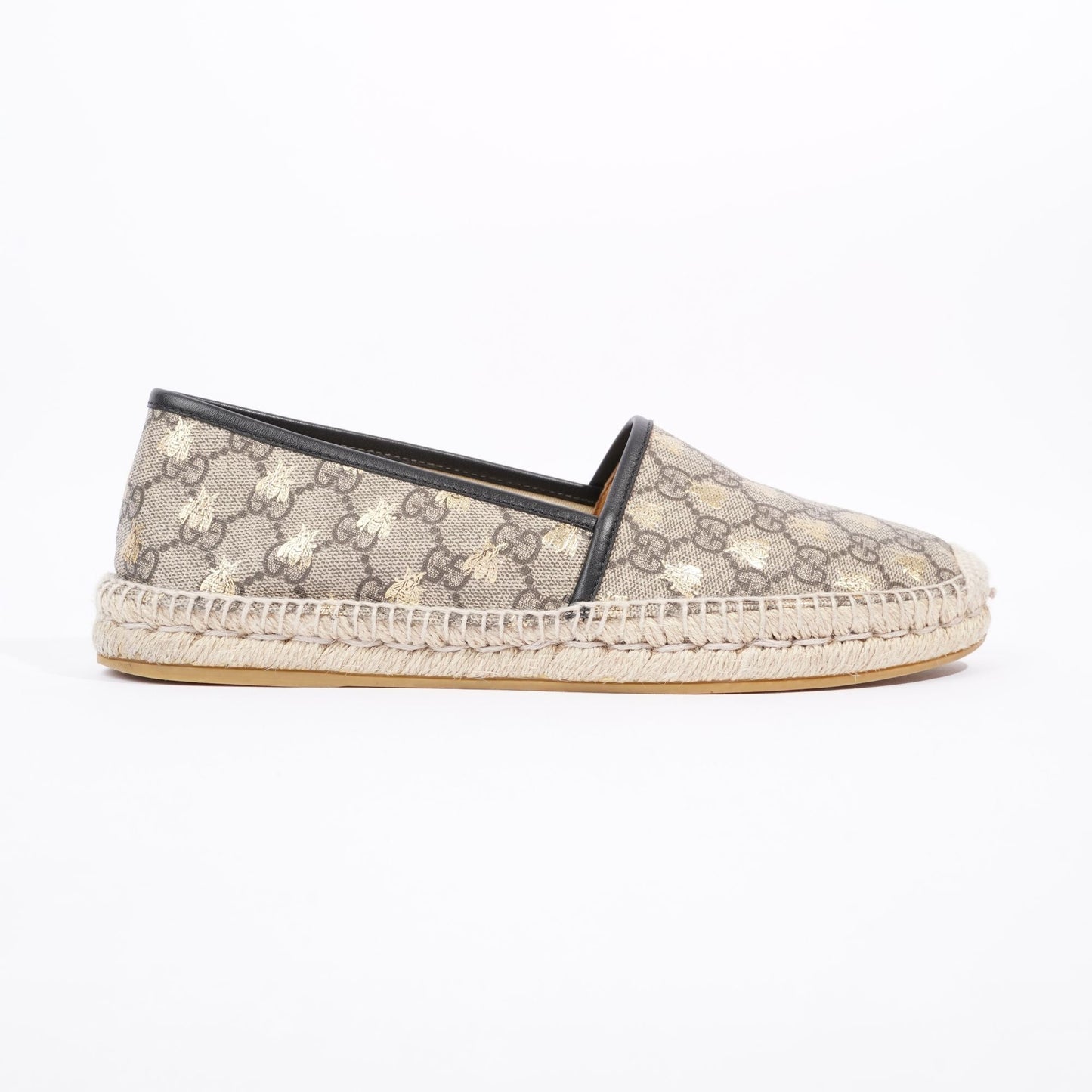 Gucci Mens Bee Espadrilles Beige / Gold EU 42 / UK 8