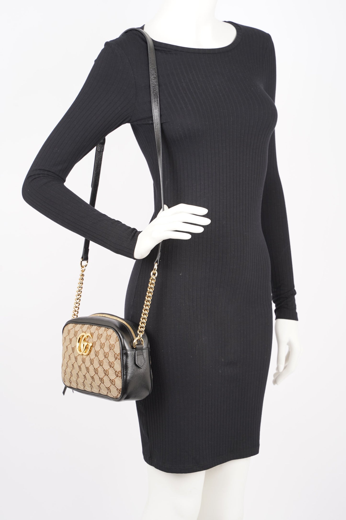 Gucci Womens Marmont Zip Supreme / Gold