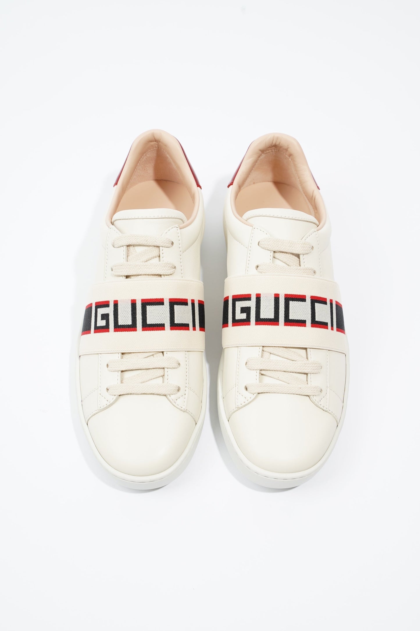 Gucci Womens Ace Stripe White / Red EU 37 / UK 4
