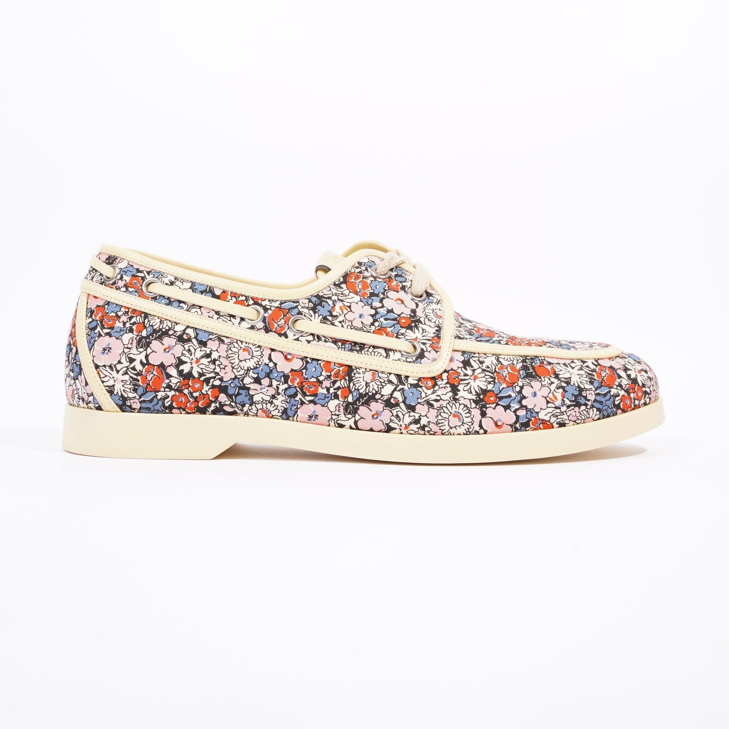 Gucci Mens Lace Up Boat Shoe Floral EU 41.5 / UK 7.5