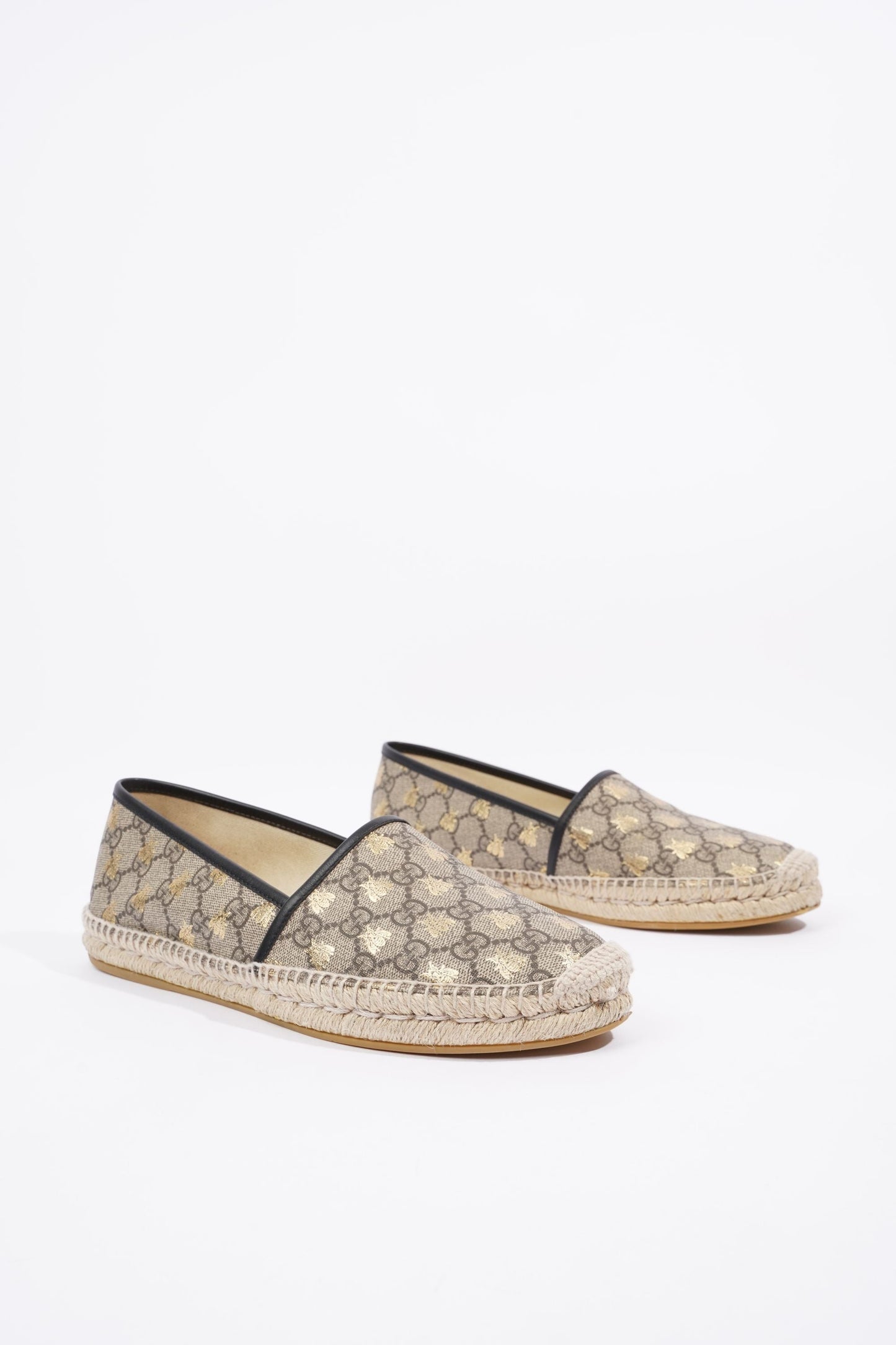 Gucci Mens Bee Espadrilles Beige / Gold EU 42 / UK 8