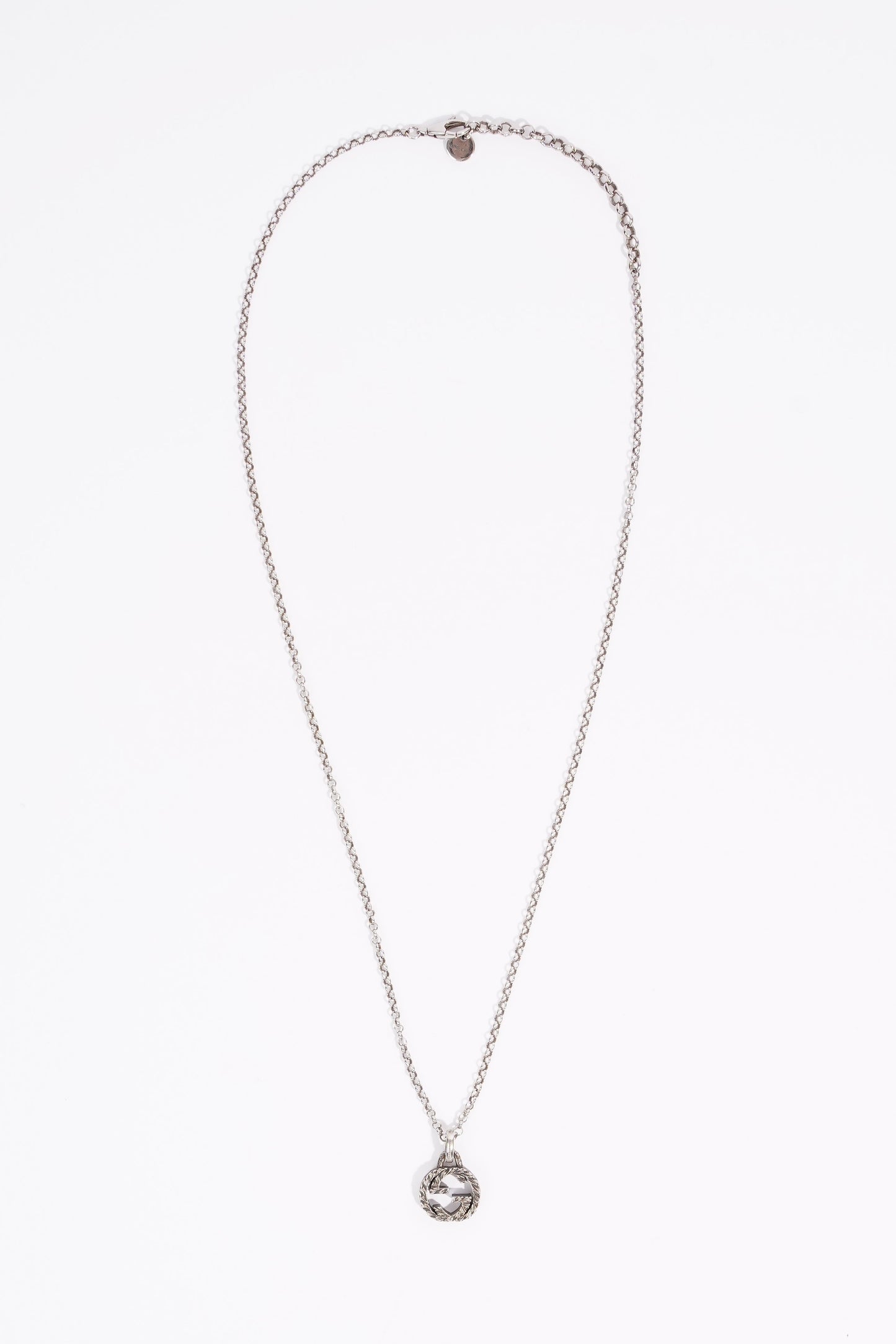 Gucci Interlocking G Necklace Sterling Silver