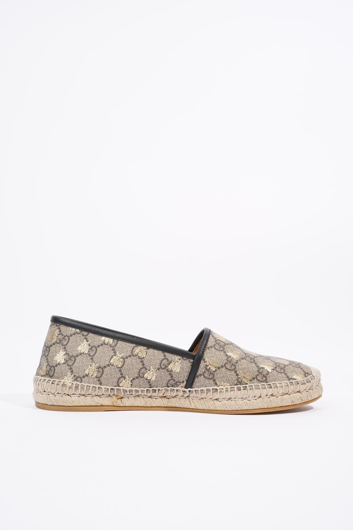 Gucci Mens Bee Espadrilles Beige / Gold EU 42 / UK 8