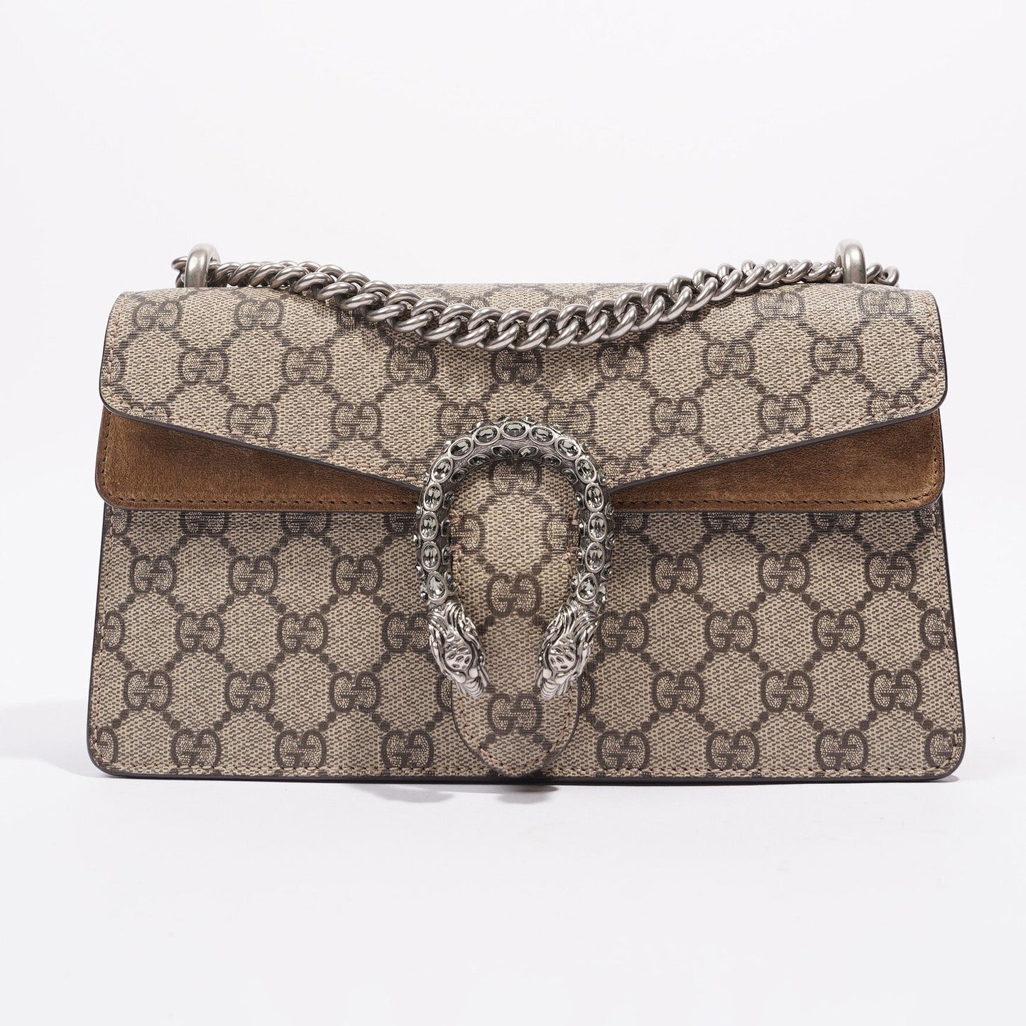 Gucci Womens Dionysus GG Rectangular Bag Supreme Canvas Small