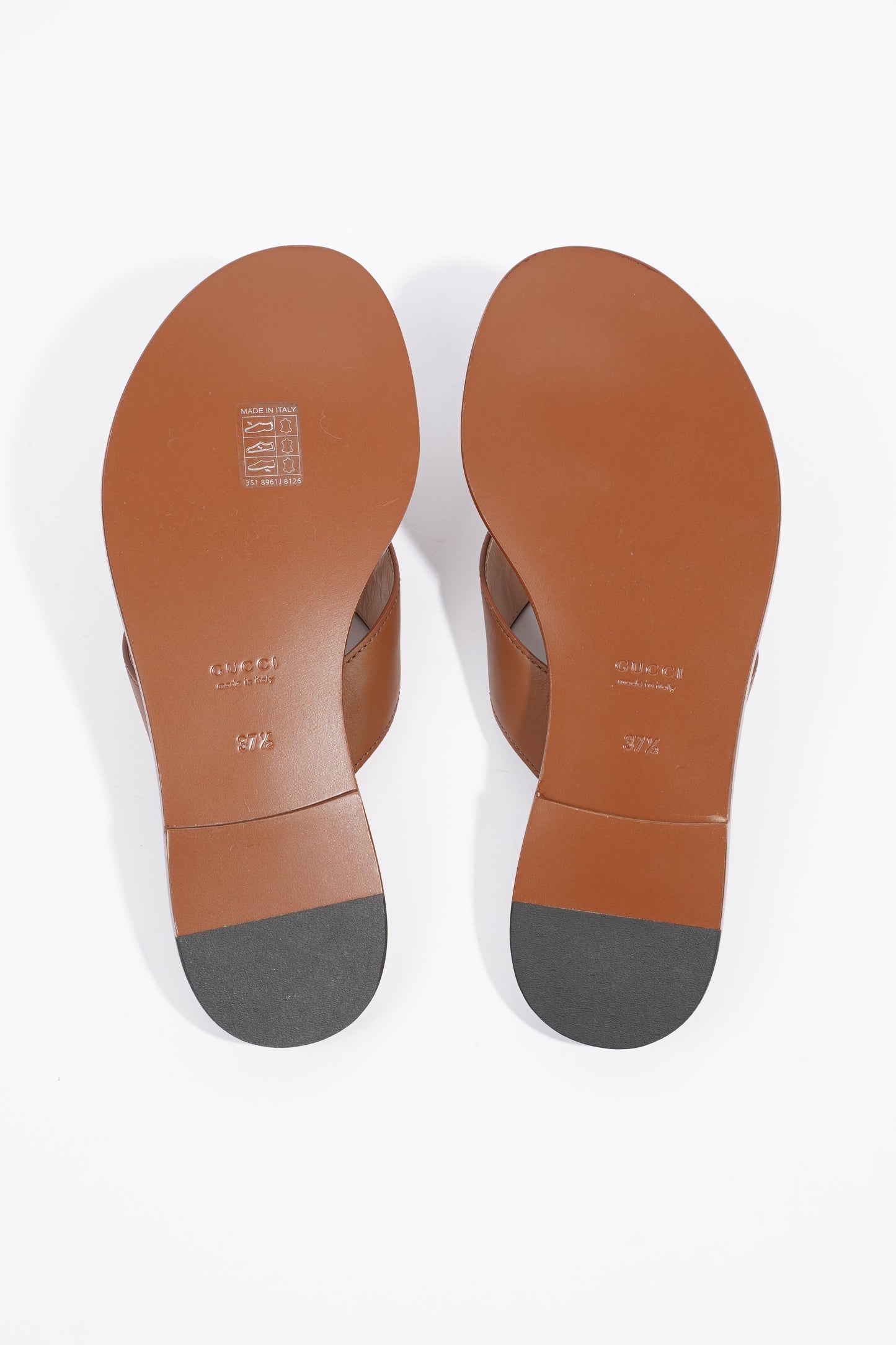 Gucci Interlocking G Thong Brown EU 37.5 / UK 4.5
