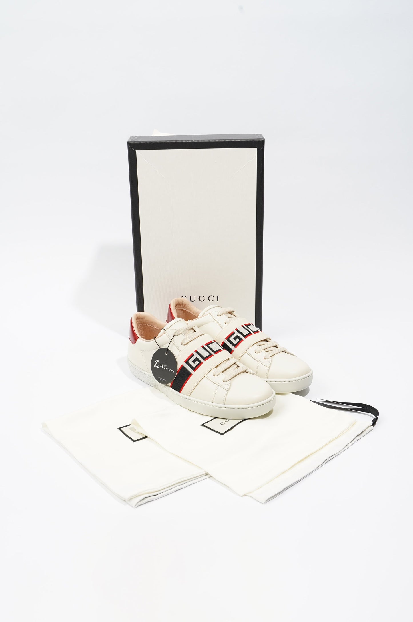 Gucci Womens Ace Stripe White / Red EU 37 / UK 4