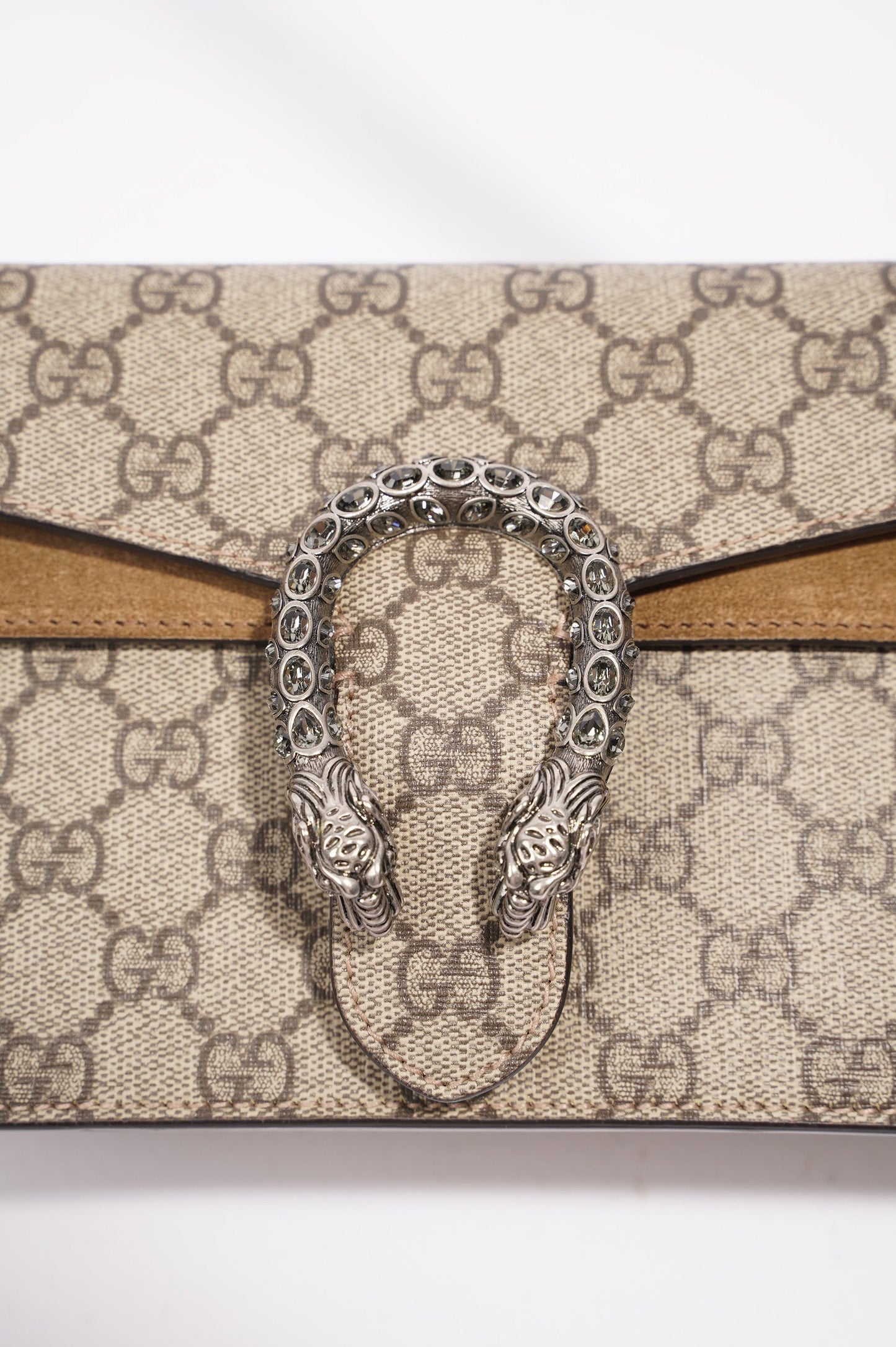 Gucci Womens Dionysus GG Rectangular Bag Supreme Canvas Small