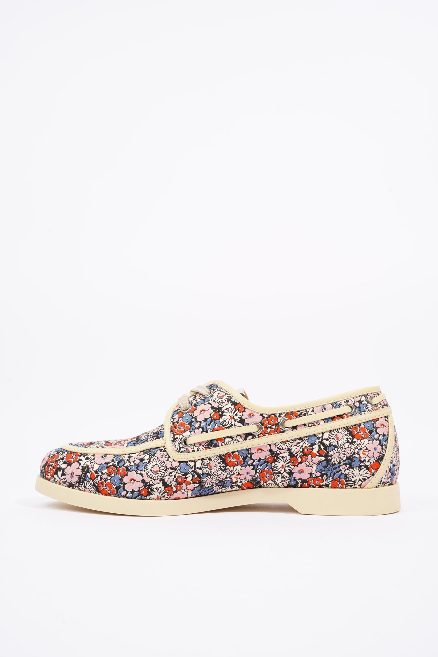 Gucci Mens Lace Up Boat Shoe Floral EU 41.5 / UK 7.5