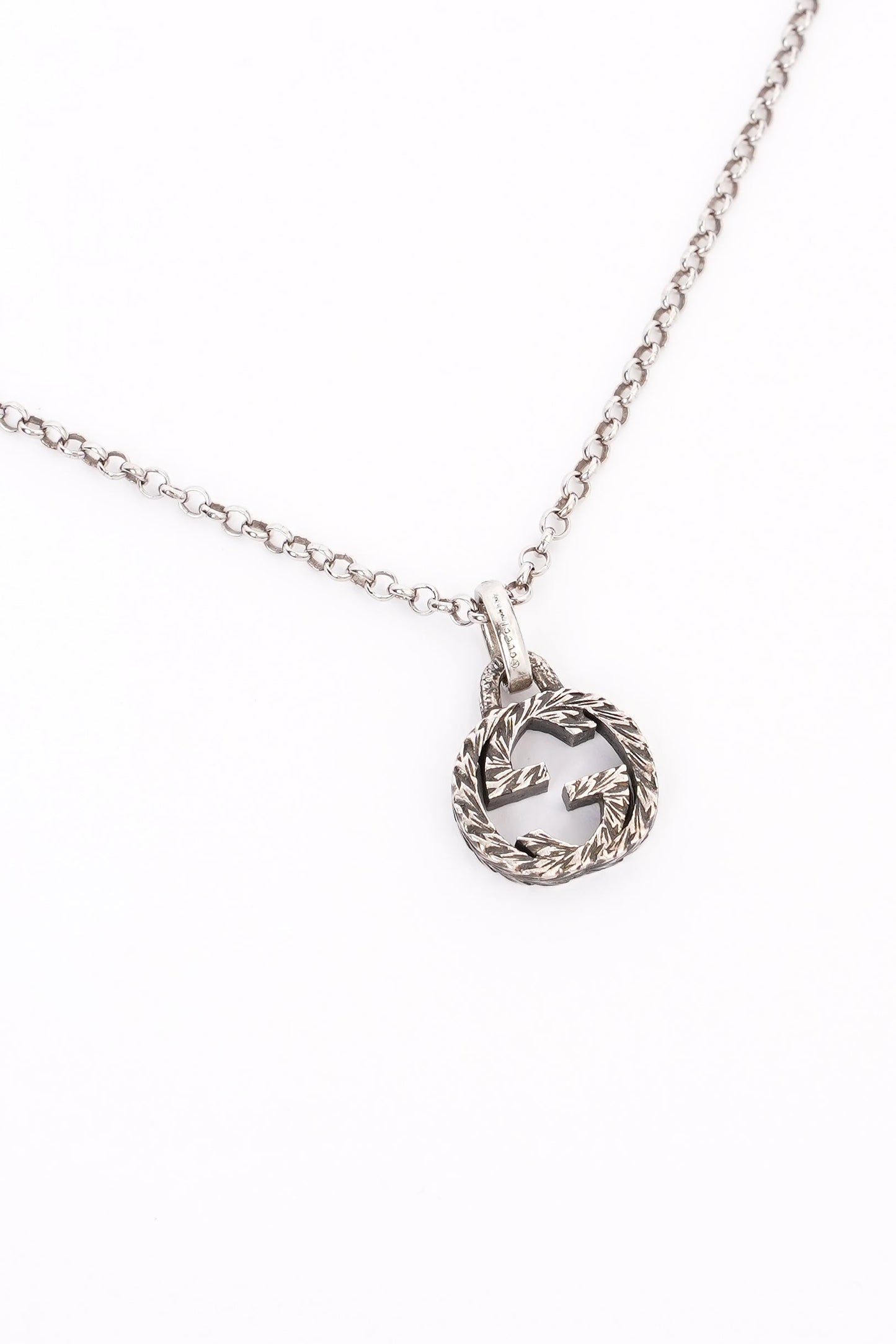 Gucci Interlocking G Necklace Sterling Silver