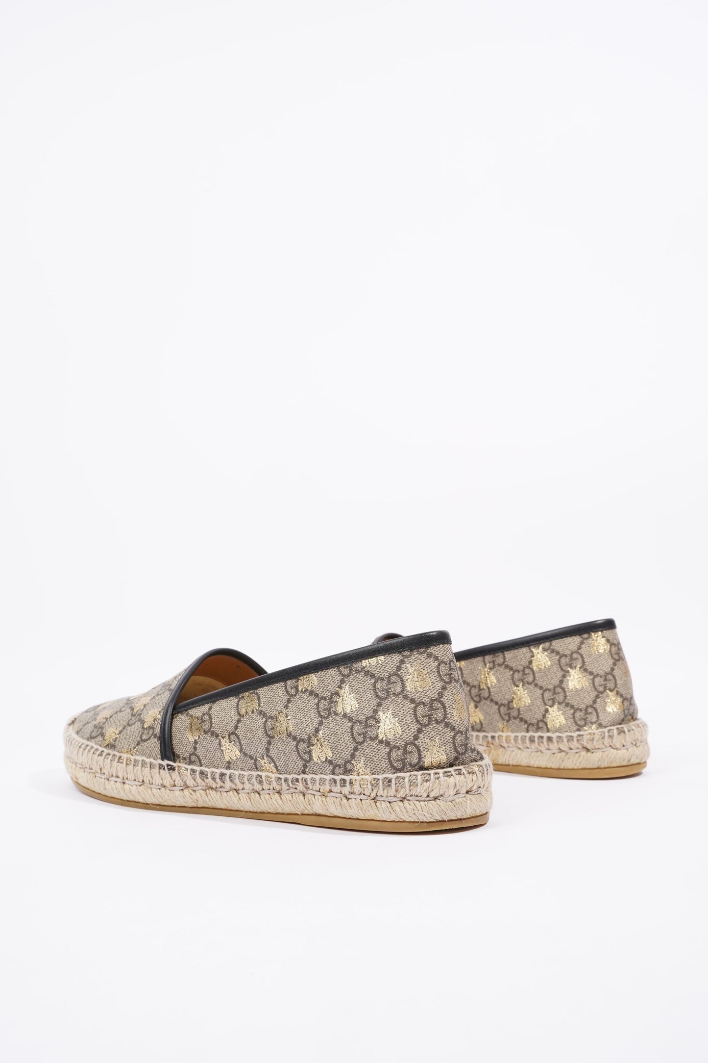 Gucci Mens Bee Espadrilles Beige / Gold EU 42 / UK 8