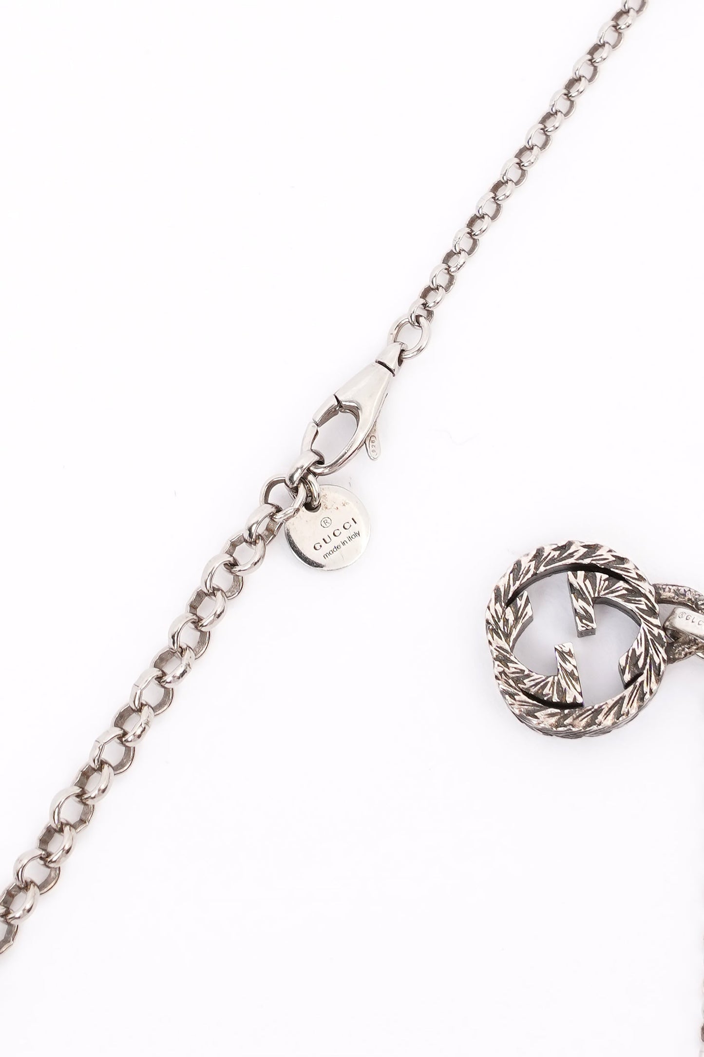 Gucci Interlocking G Necklace Sterling Silver