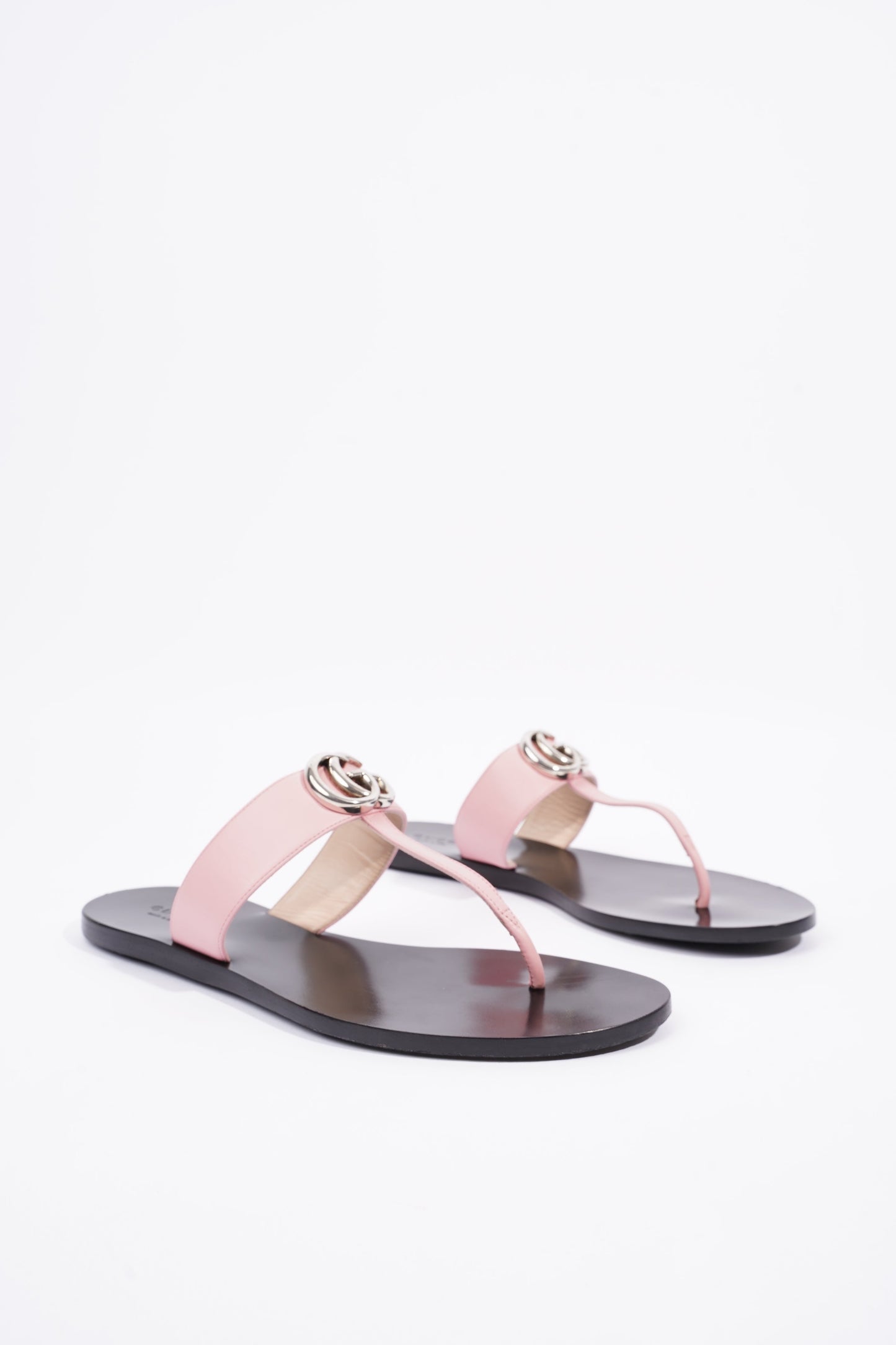 Gucci Womens Thong Sandal Black / Pink EU 38.5 / UK 5.5