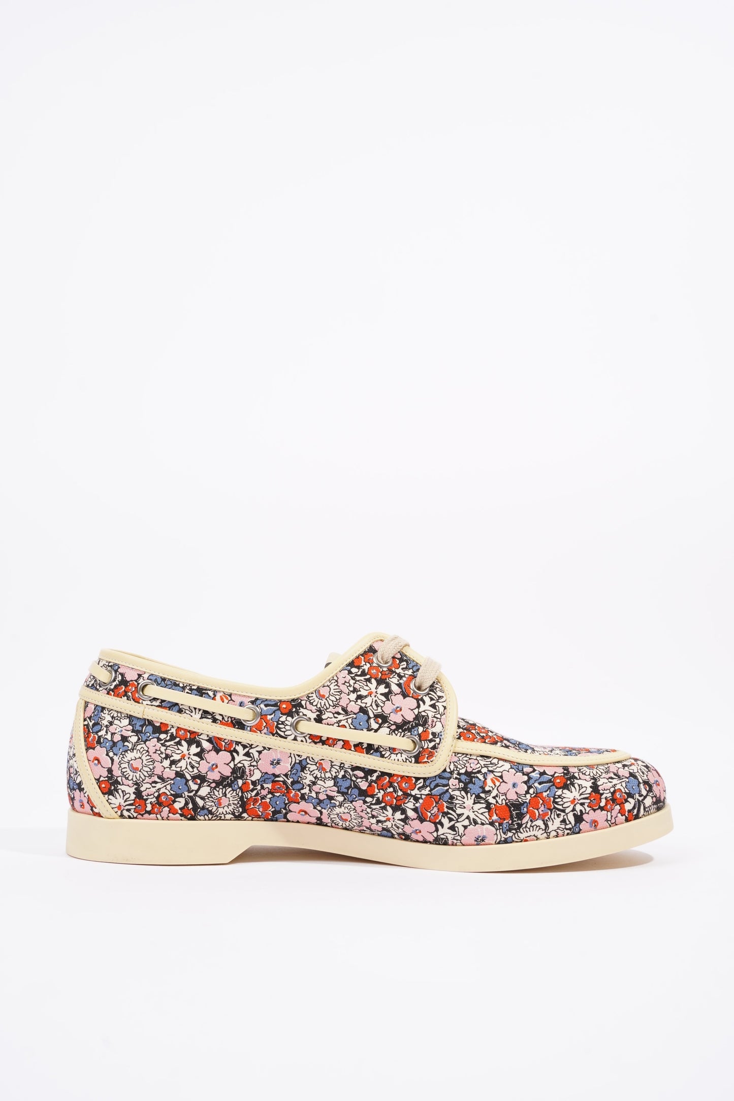 Gucci Mens Lace Up Boat Shoe Floral EU 41.5 / UK 7.5