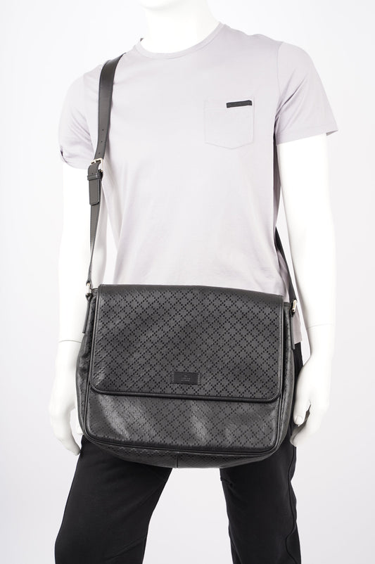 Gucci Mens Shima Messenger Bag Black