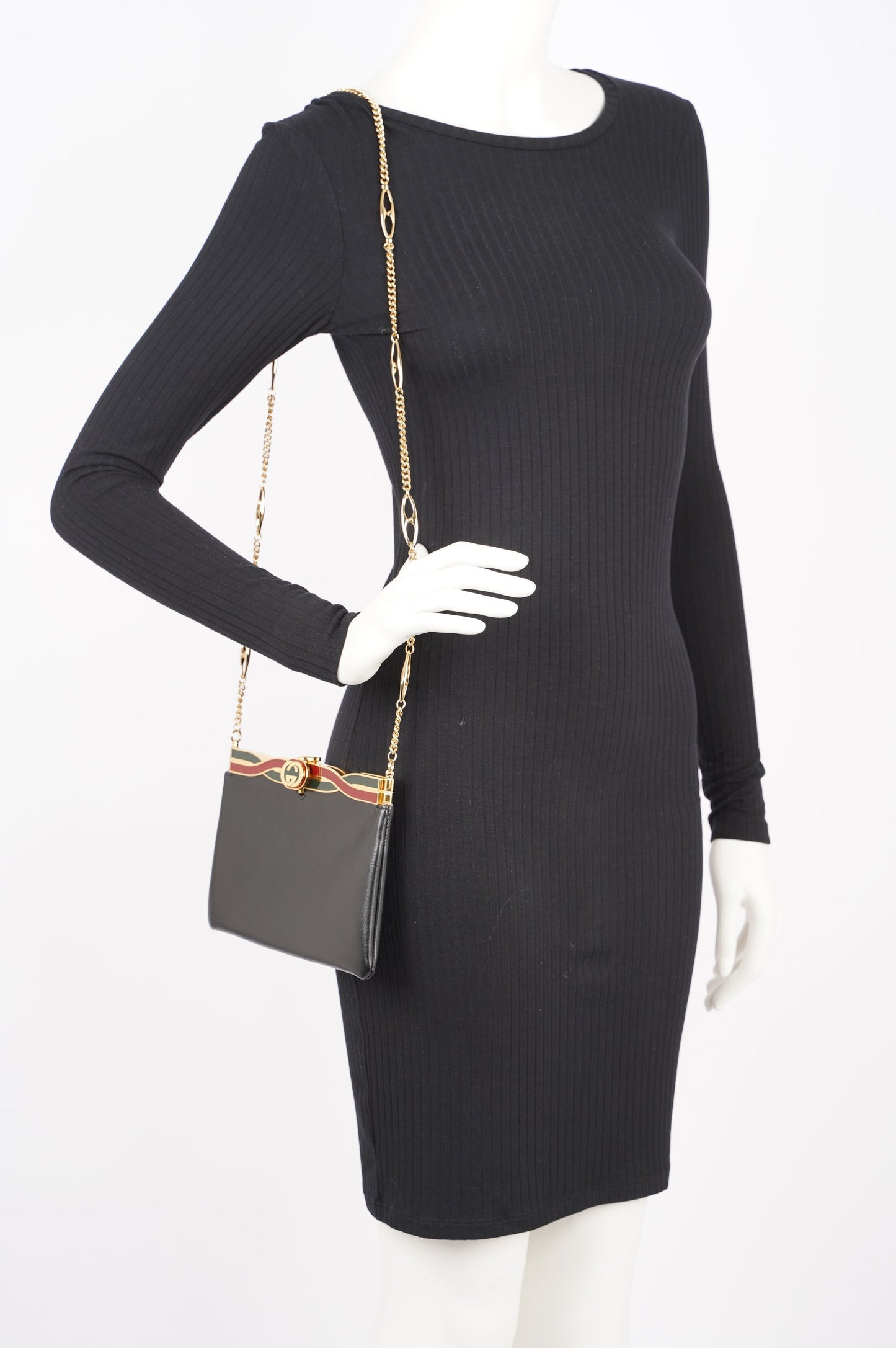 Gucci Womens Broadway Evening Bag Black