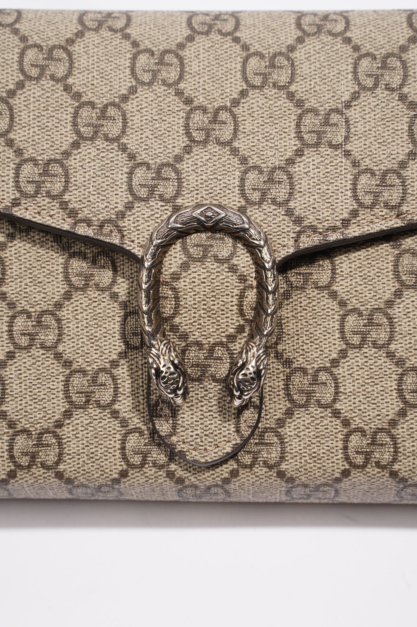 Gucci Dionysus GG Chain Wallet Supreme Canvas