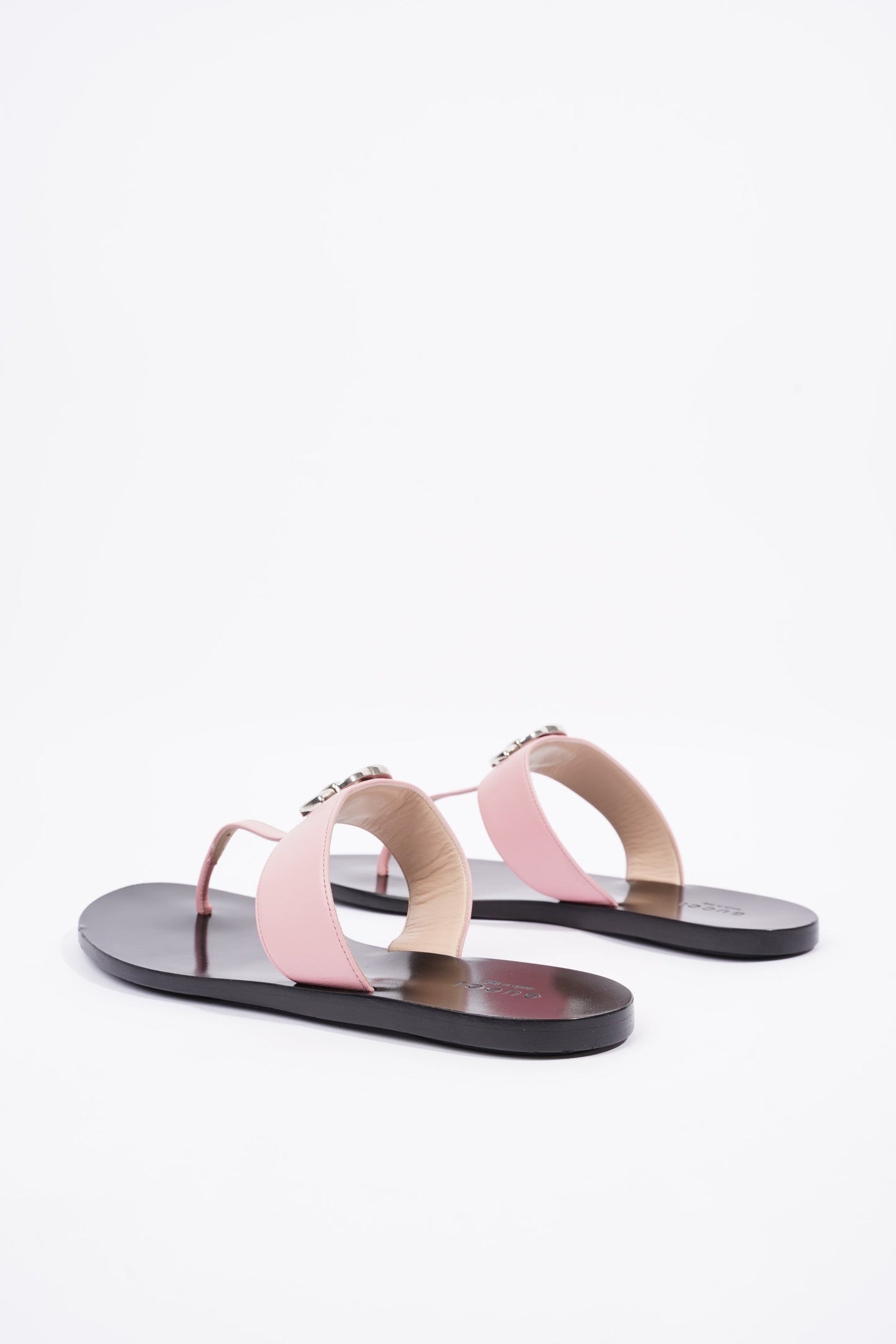 Gucci Womens Thong Sandal Black / Pink EU 38.5 / UK 5.5