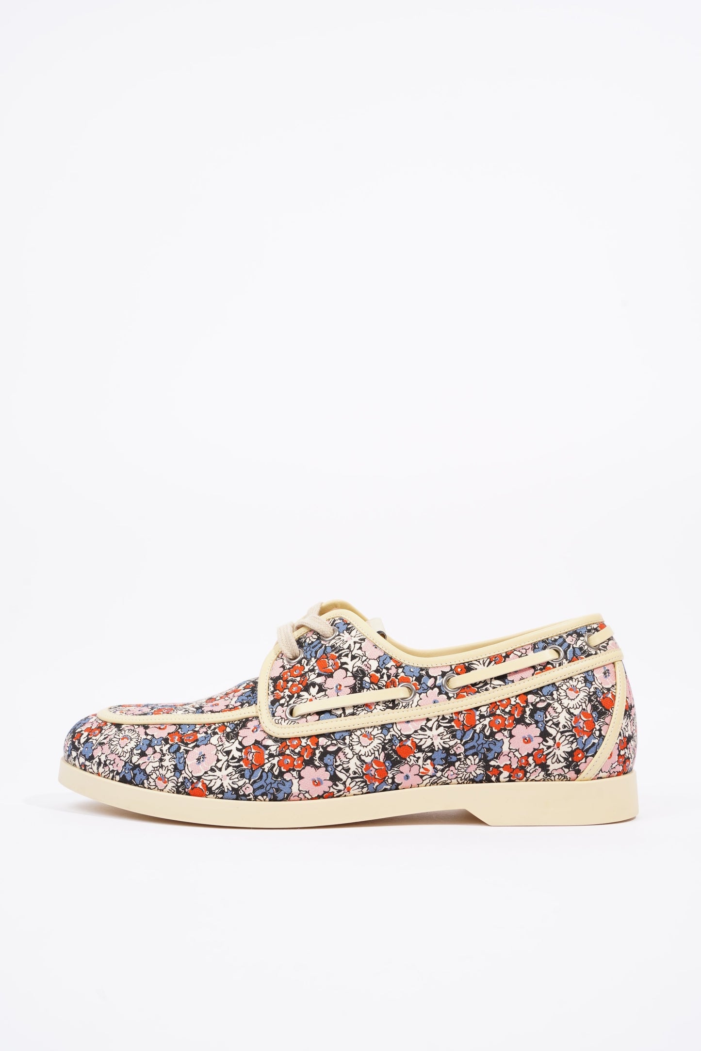 Gucci Mens Lace Up Boat Shoe Floral EU 41.5 / UK 7.5