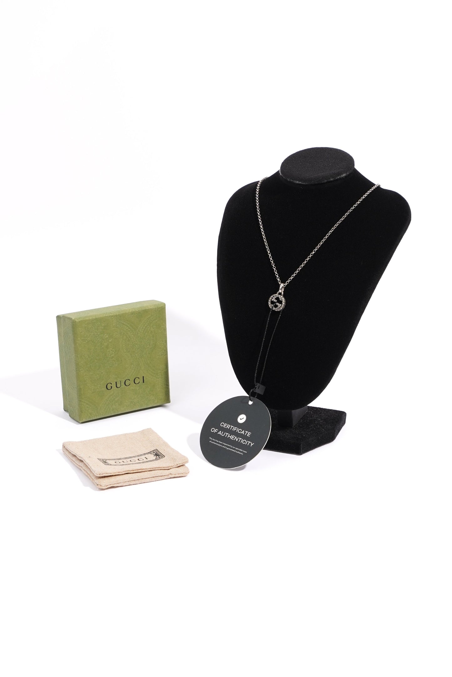 Gucci Interlocking G Necklace Sterling Silver