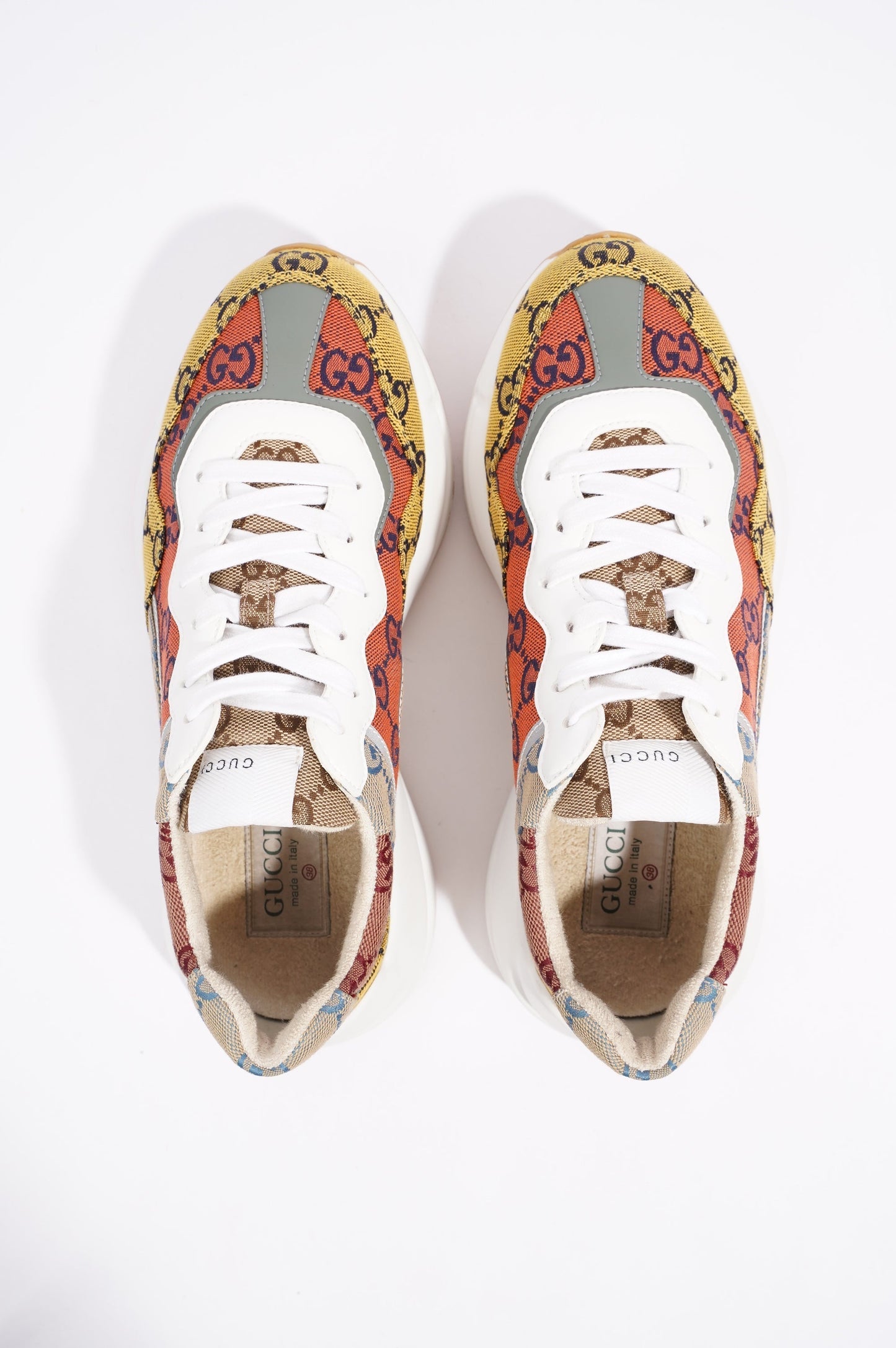 Gucci Womens Rhyton Red / Yellow / White EU 38 / UK 5