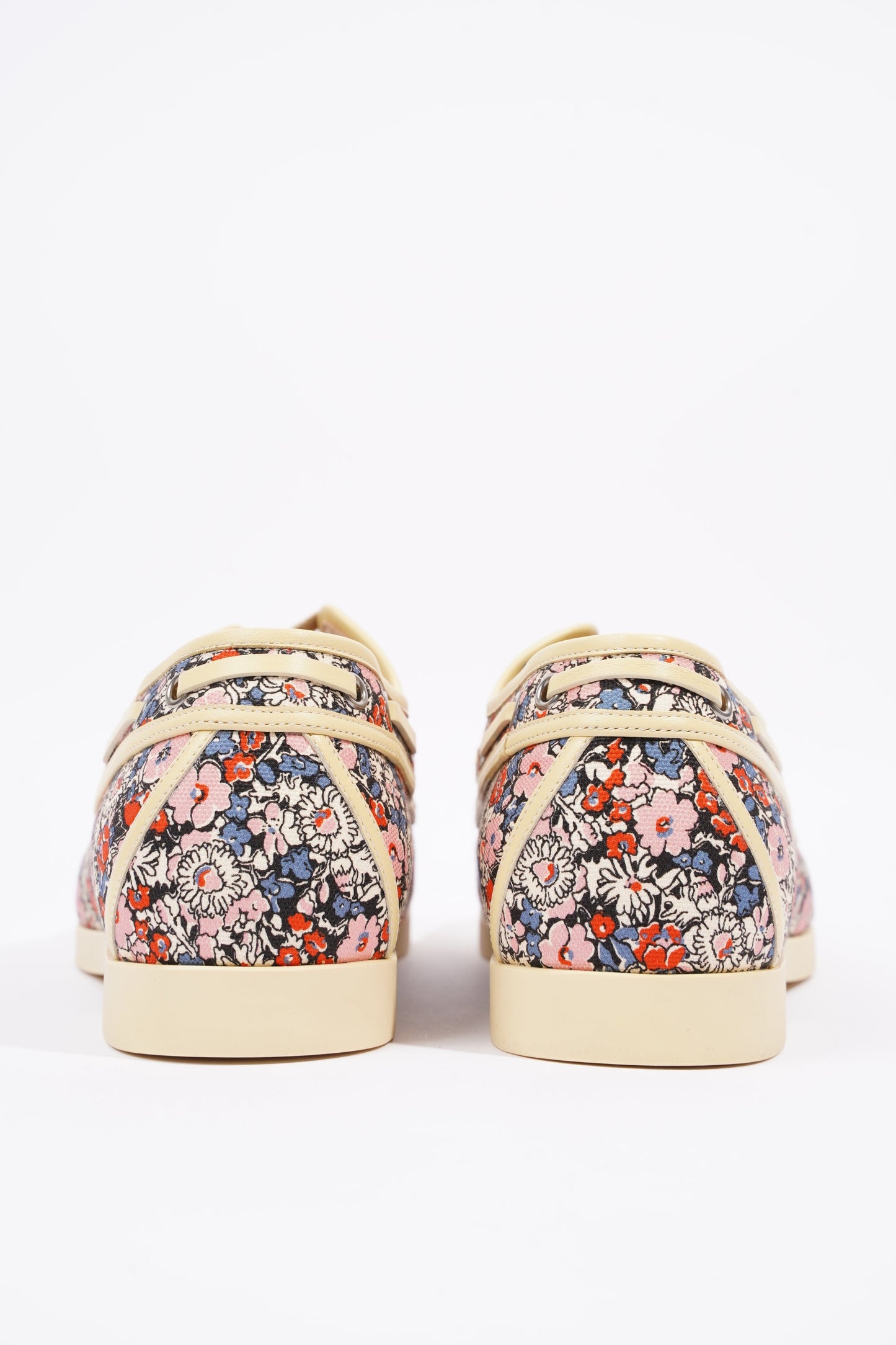 Gucci Mens Lace Up Boat Shoe Floral EU 41.5 / UK 7.5