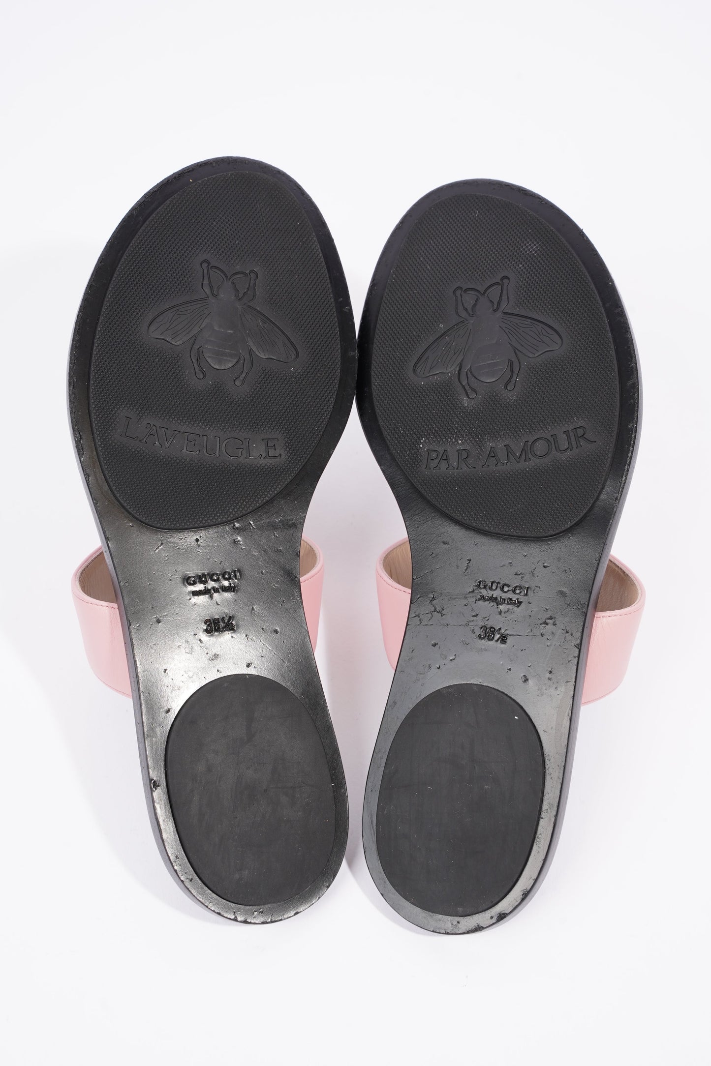 Gucci Womens Thong Sandal Black / Pink EU 38.5 / UK 5.5