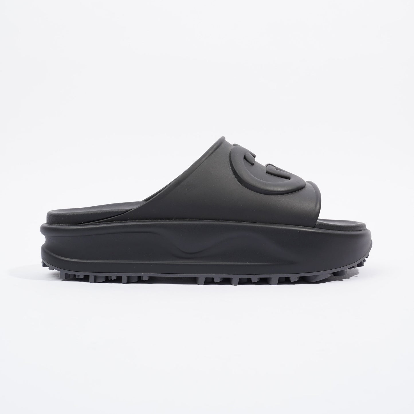 Gucci Mens Interlocking G Slide Black EU 42 / UK 8